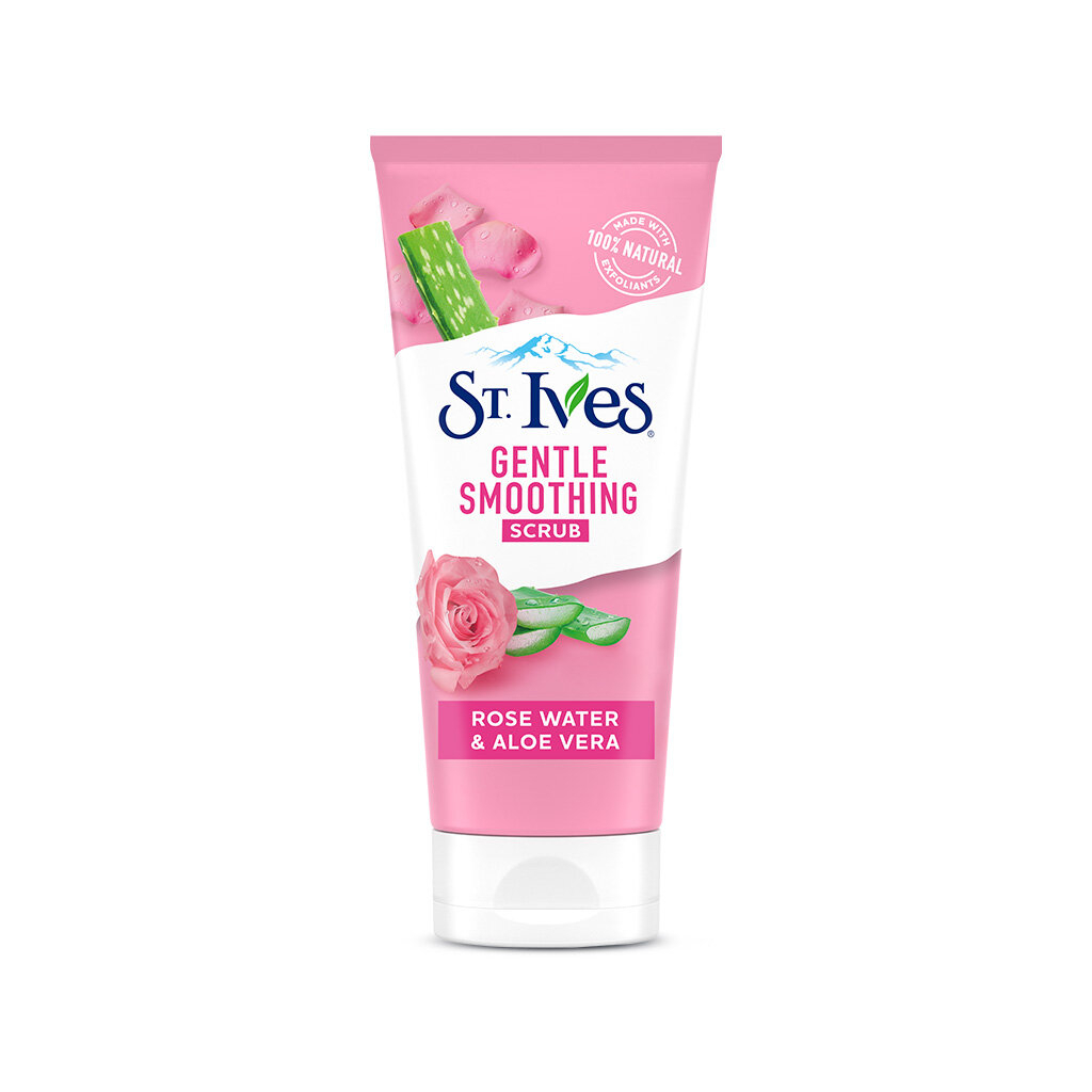 St. Ives Rose Water & Aloe Vera Facial Cleanser Face Scrub 50g Gentle Exfoliating Face Wash Removes Impurities Refreshes Skin Helps Smooth Texture Hydrating Daily Skincare for Fresh Complexion - View 2 of 4