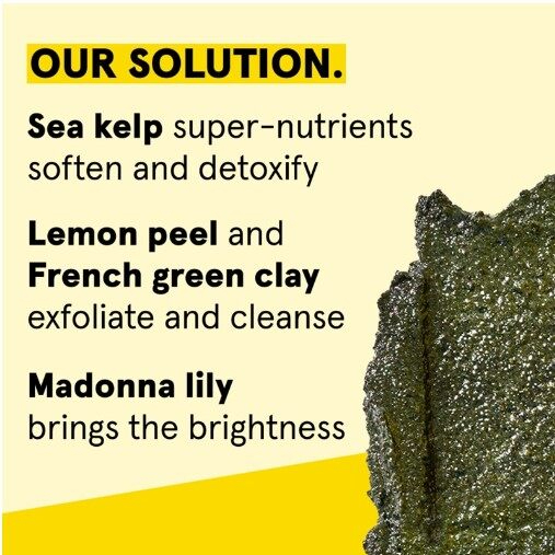 ACURE Brightening Exfoliating Blackhead Face Pore Cleansing Green Mud Seaweed Scrub 118ml Deep Clean Facial Exfoliator Removes Impurities Helps Unclog Pores Smooths Skin Texture Radiant Glow - View 3 of 3