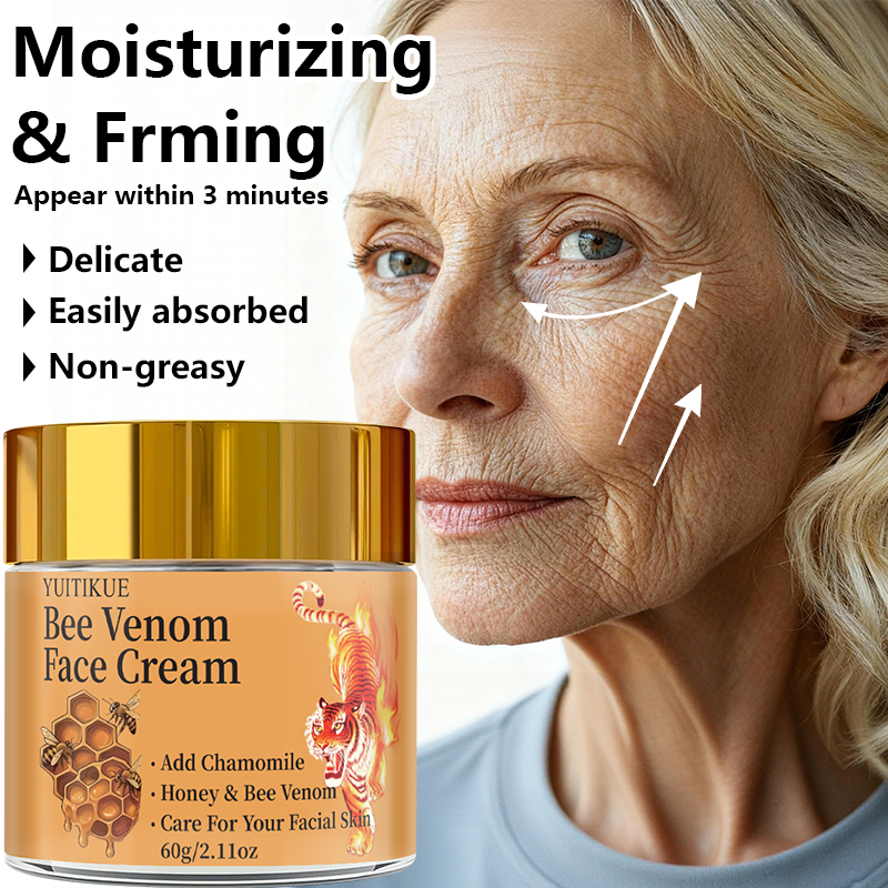 Bee Venom Face Cream 60g | 3 Minute Lift & Firm Anti-Aging Moisturizing Facial Cream with Chamomile and Honey for All Skin Types, Non-Greasy Hydrating Skin Care Treatment - View 2 of 3