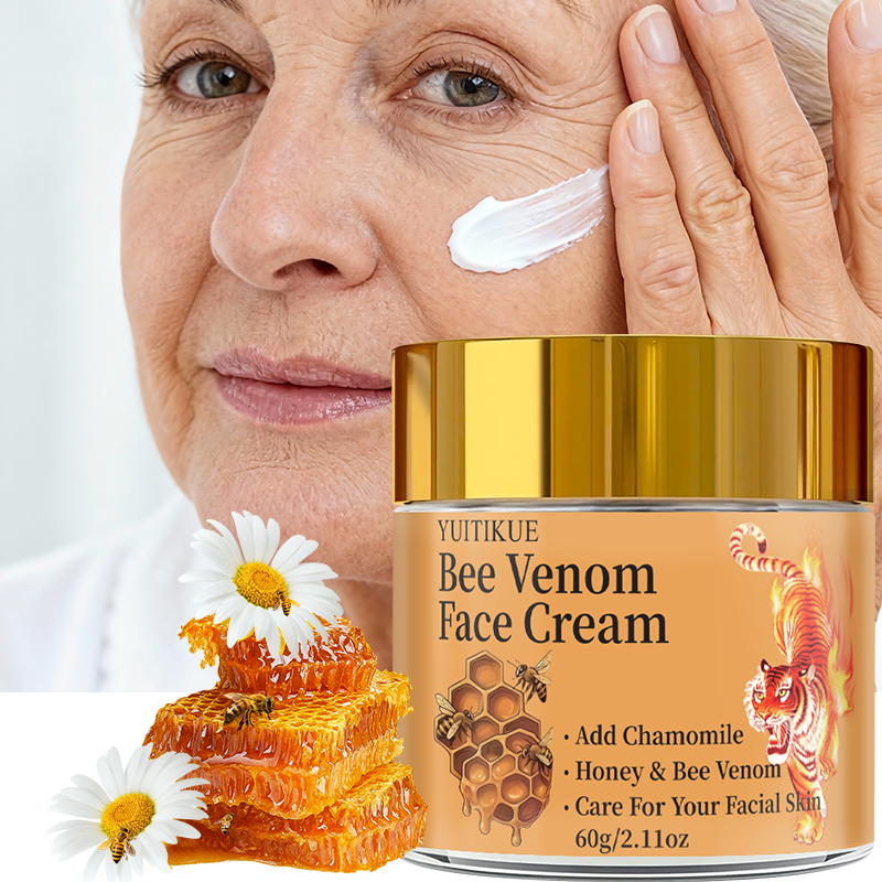Bee Venom Face Cream 60g | 3 Minute Lift & Firm Anti-Aging Moisturizing Facial Cream with Chamomile and Honey for All Skin Types, Non-Greasy Hydrating Skin Care Treatment - View 3 of 3