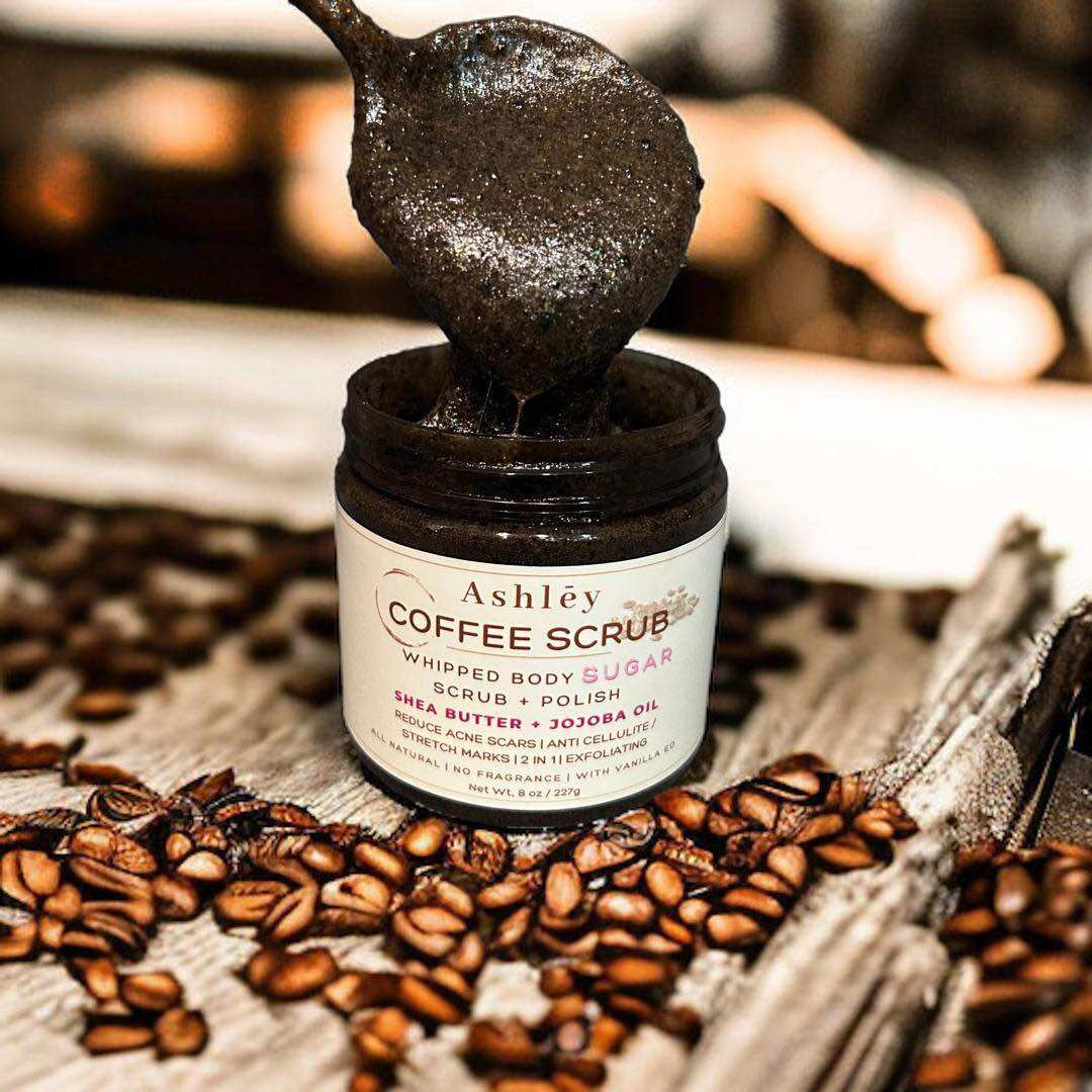 Coffee Face & Body Sugar Scrub Polish 227g | Exfoliating Facial and Body Scrub with Coffee Extract to Remove Dead Skin, Deep Clean Pores, Reduce Blackheads, Whiteheads, and Smooth Skin - View 2 of 4