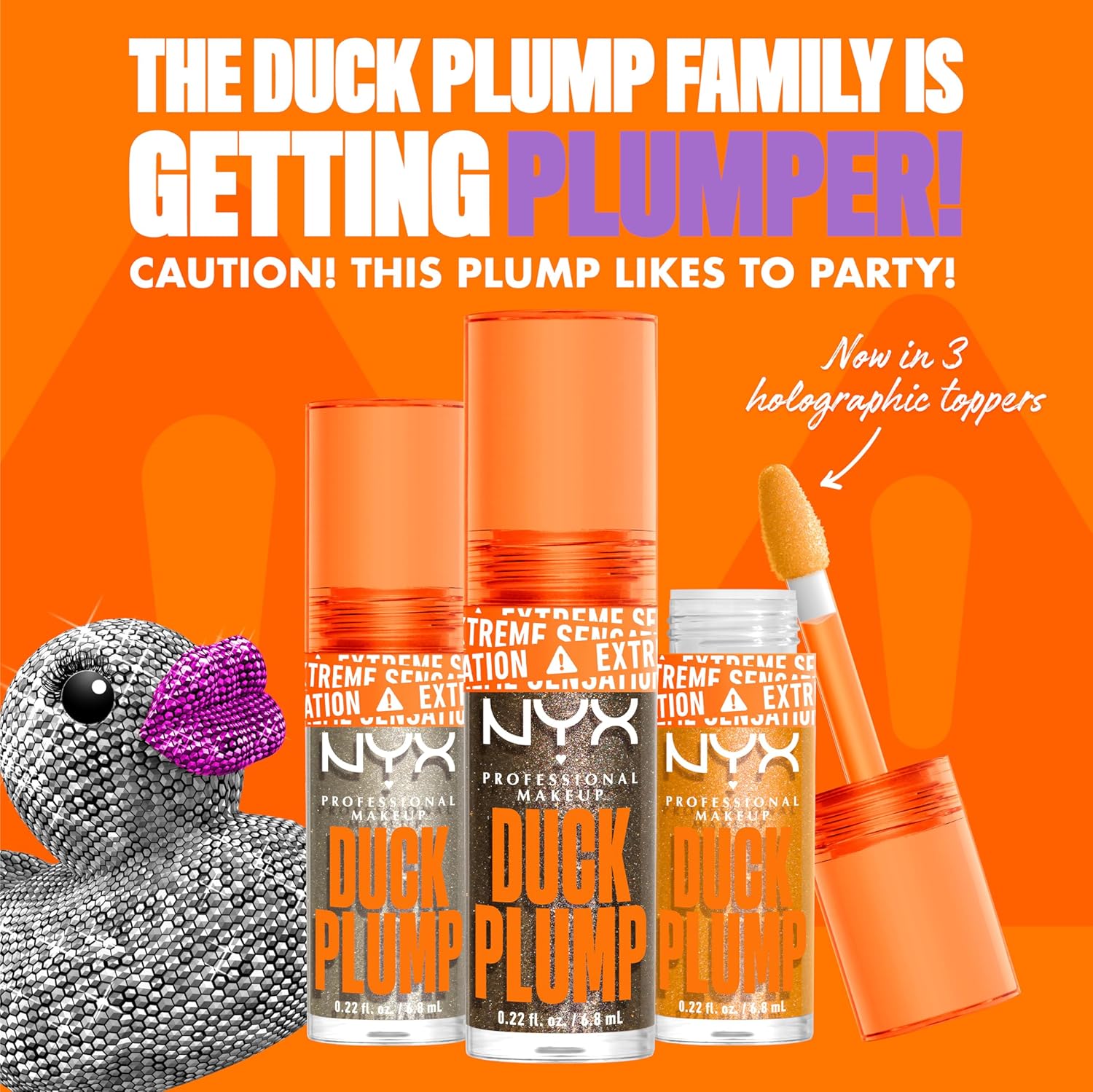 NYX PROFESSIONAL MAKEUP Duck Plump High Pigment Lip Gloss, Lip Plumper Gloss with Spicy Ginger - Quazy Silver - View 7 of 8