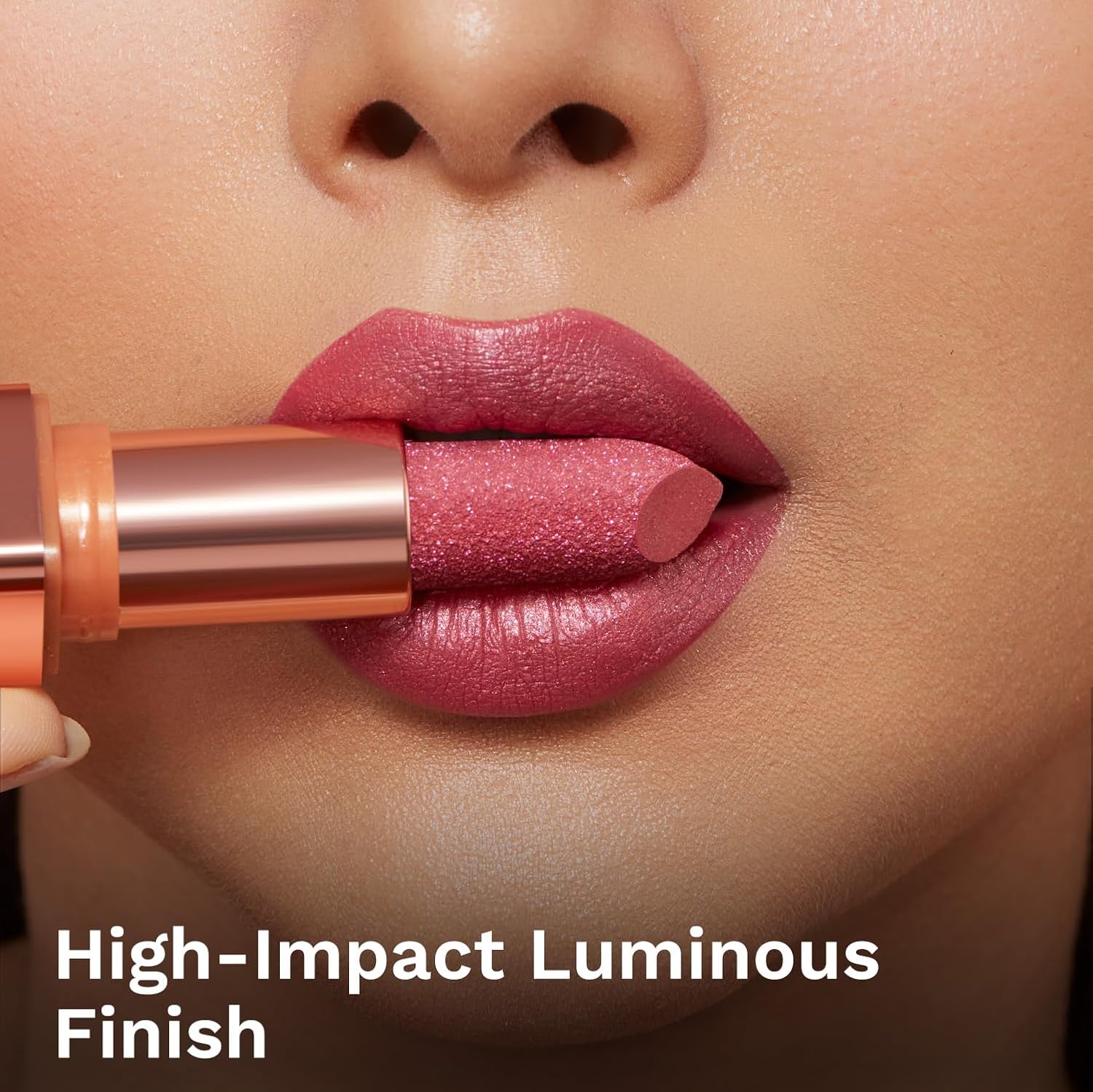 Pilgrim Glitter Lipstick for Women 4.2gm Dubai Luxe Lifestyle - My Habibi Shade Lipstick Infused with Vitamin E & Olive Oil Glitter Formula with Matte Finish Non Drying All Skin Types - View 7 of 8