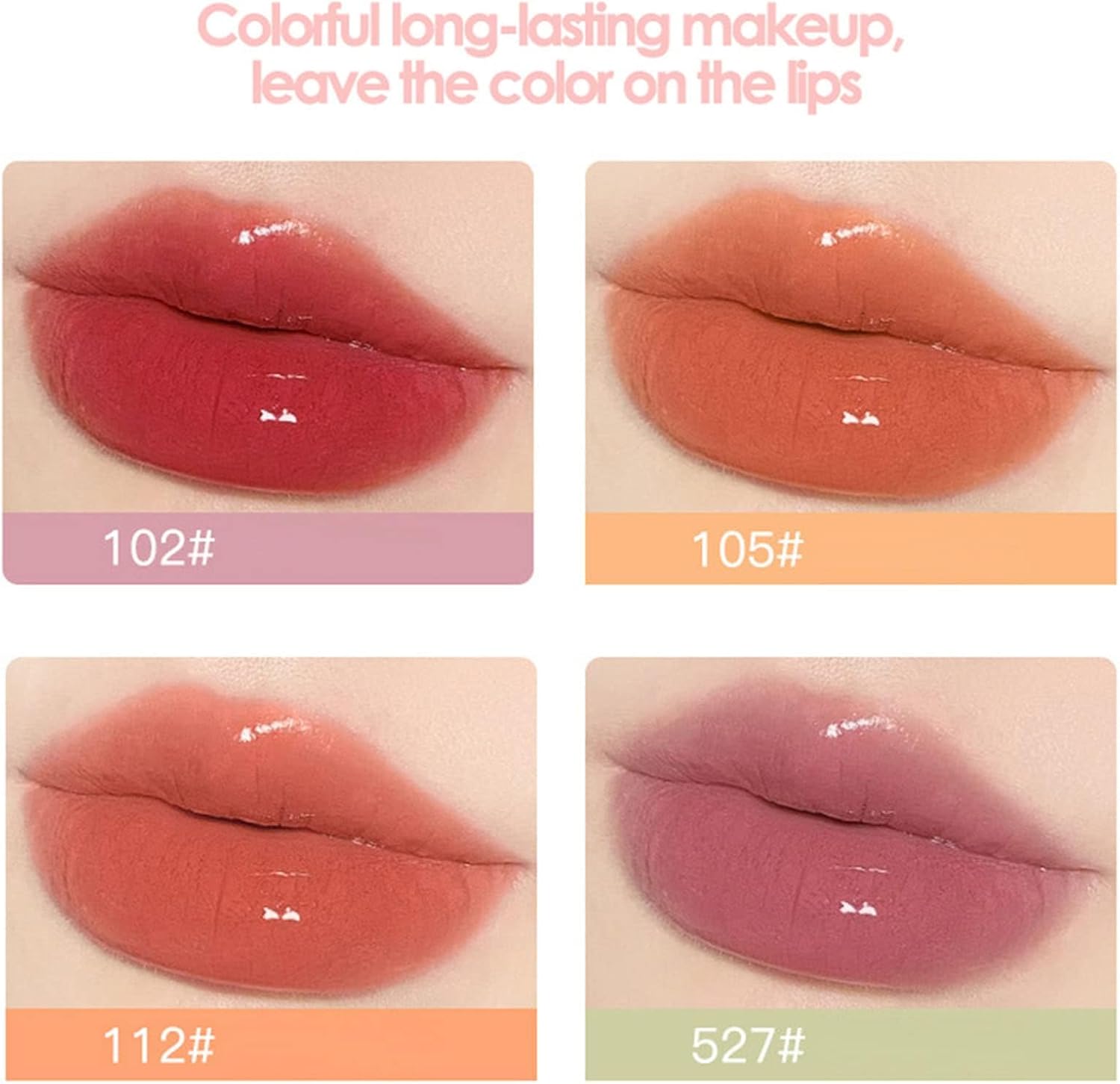 4PCS Lip Gloss Set, Plumping Lip Glow Oil, Hydrating Mirror Gloss, Shimmer Tinted Oil Balm, Long-Lasting Moisturizing Glossy Makeup for Fuller, Smooth Lips - View 5 of 6