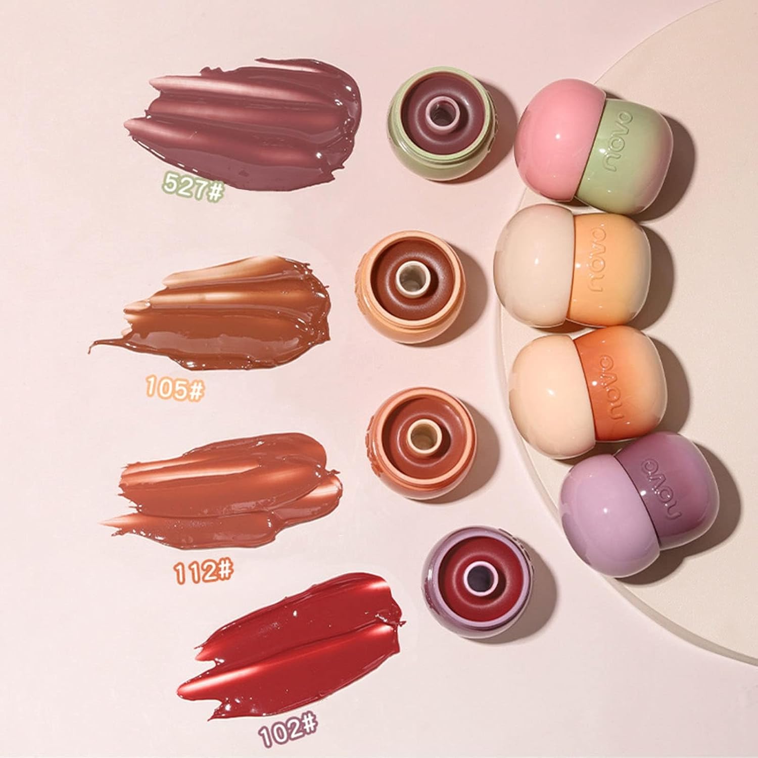 4PCS Lip Gloss Set, Plumping Lip Glow Oil, Hydrating Mirror Gloss, Shimmer Tinted Oil Balm, Long-Lasting Moisturizing Glossy Makeup for Fuller, Smooth Lips - View 6 of 6