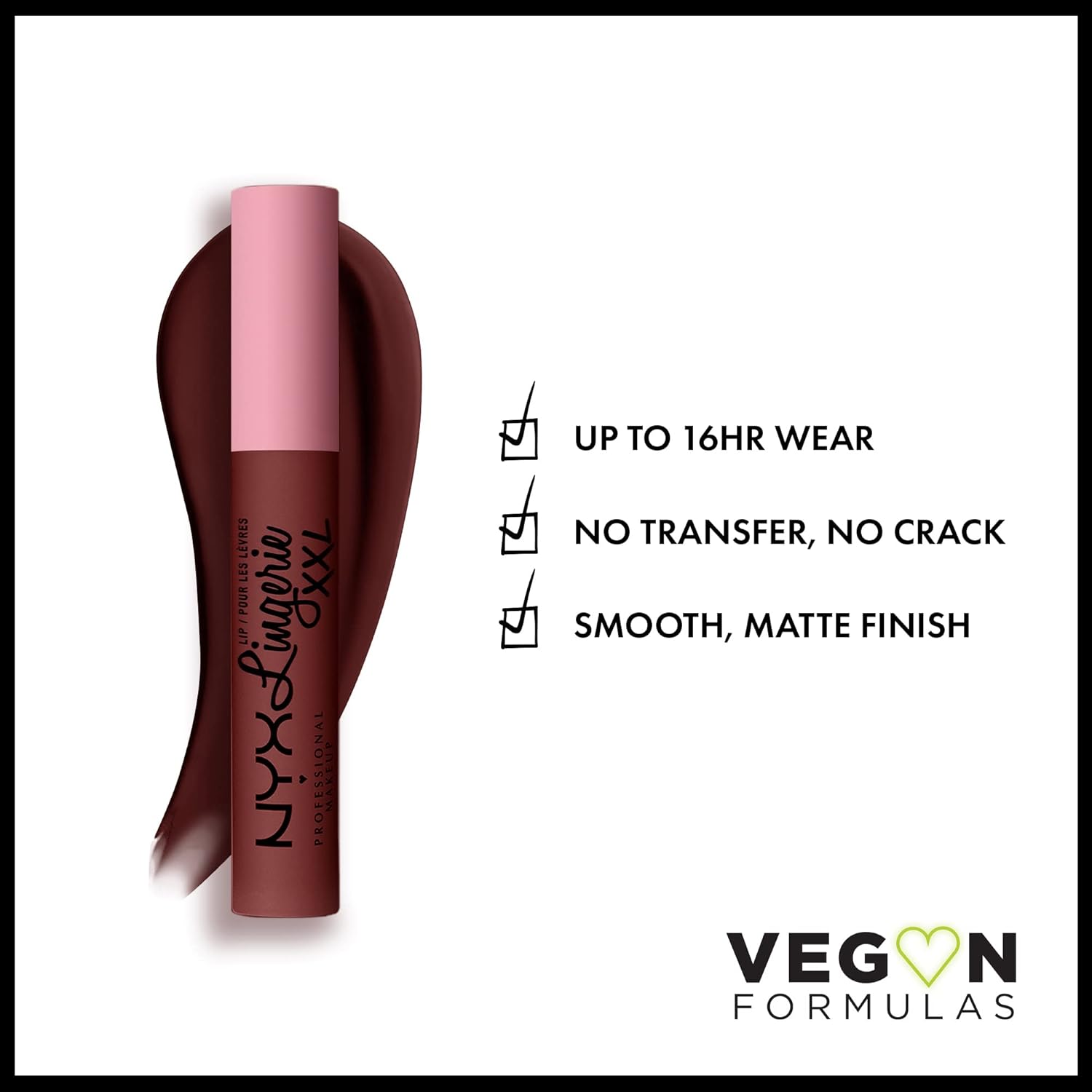 NYX PROFESSIONAL MAKEUP Lip Lingerie XXL Matte Liquid Lipstick - Deep Mesh (Deep Chocolate Brown) - View 6 of 6