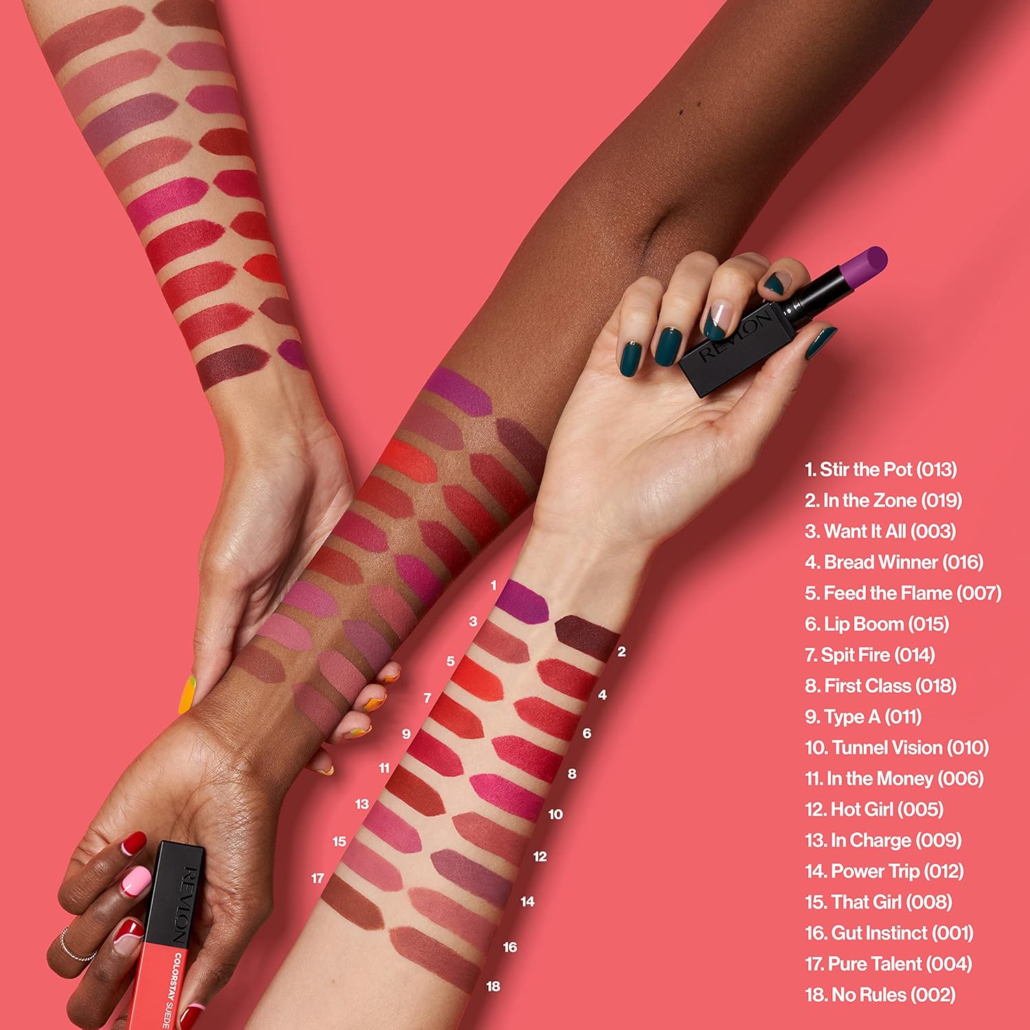 REVLON (002 No Rules) - Lipstick by Revlon, ColorStay Suede Ink, Built-in Primer, Infused with Vitamin E, Waterproof, Smudgeproof, Matte Colour, 002 No Rules (Pack of 1) - View 2 of 7