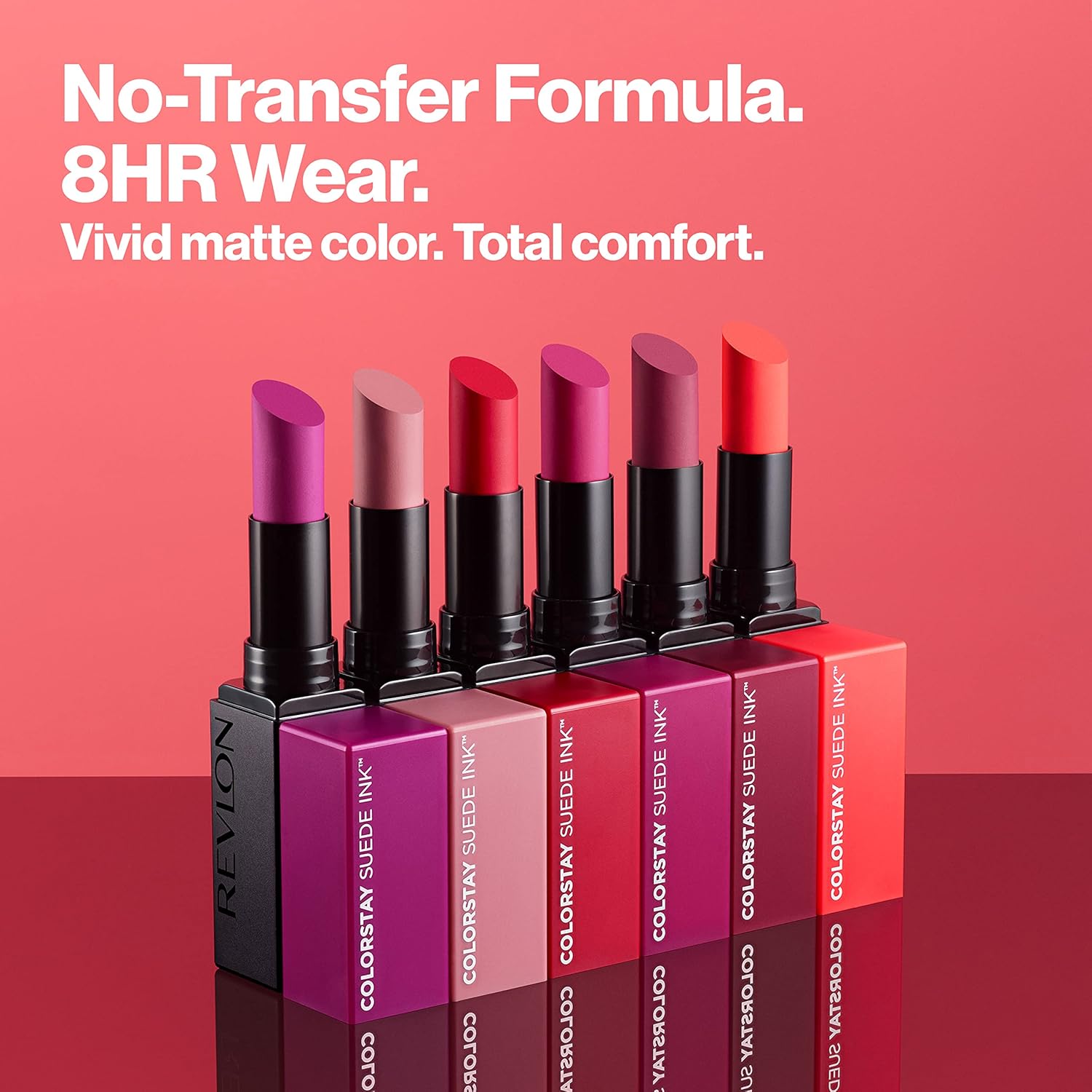 REVLON (002 No Rules) - Lipstick by Revlon, ColorStay Suede Ink, Built-in Primer, Infused with Vitamin E, Waterproof, Smudgeproof, Matte Colour, 002 No Rules (Pack of 1) - View 5 of 7