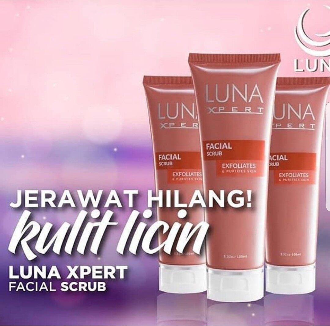 LUNA Expert Facial Scrub Glowing Skin 100g, Gentle Exfoliating Face Scrub with Skin Brightening Formula, Removes Dead Skin Cells and Impurities, Smooths Texture, Enhances Natural Radiance - View 2 of 3