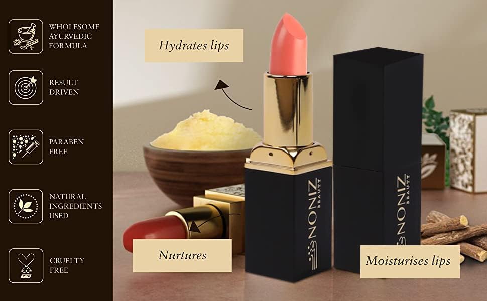 Solid Lipstick Matte Finish - Ultra Creamy Texture 9 Solid Colors Lipstick - Non-Cakey Velvety Lip Makeup (Fresh N Nude) - View 2 of 4