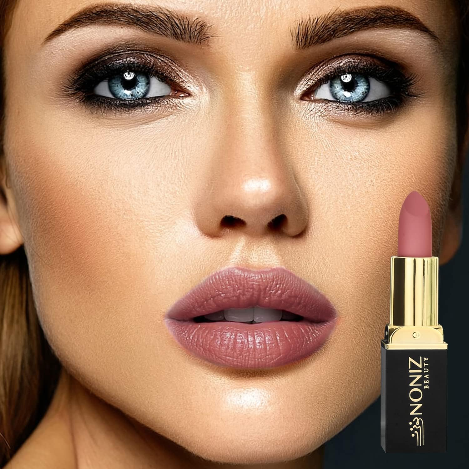 Solid Lipstick Matte Finish - Ultra Creamy Texture 9 Solid Colors Lipstick - Non-Cakey Velvety Lip Makeup (Mushroom 07) - View 5 of 5