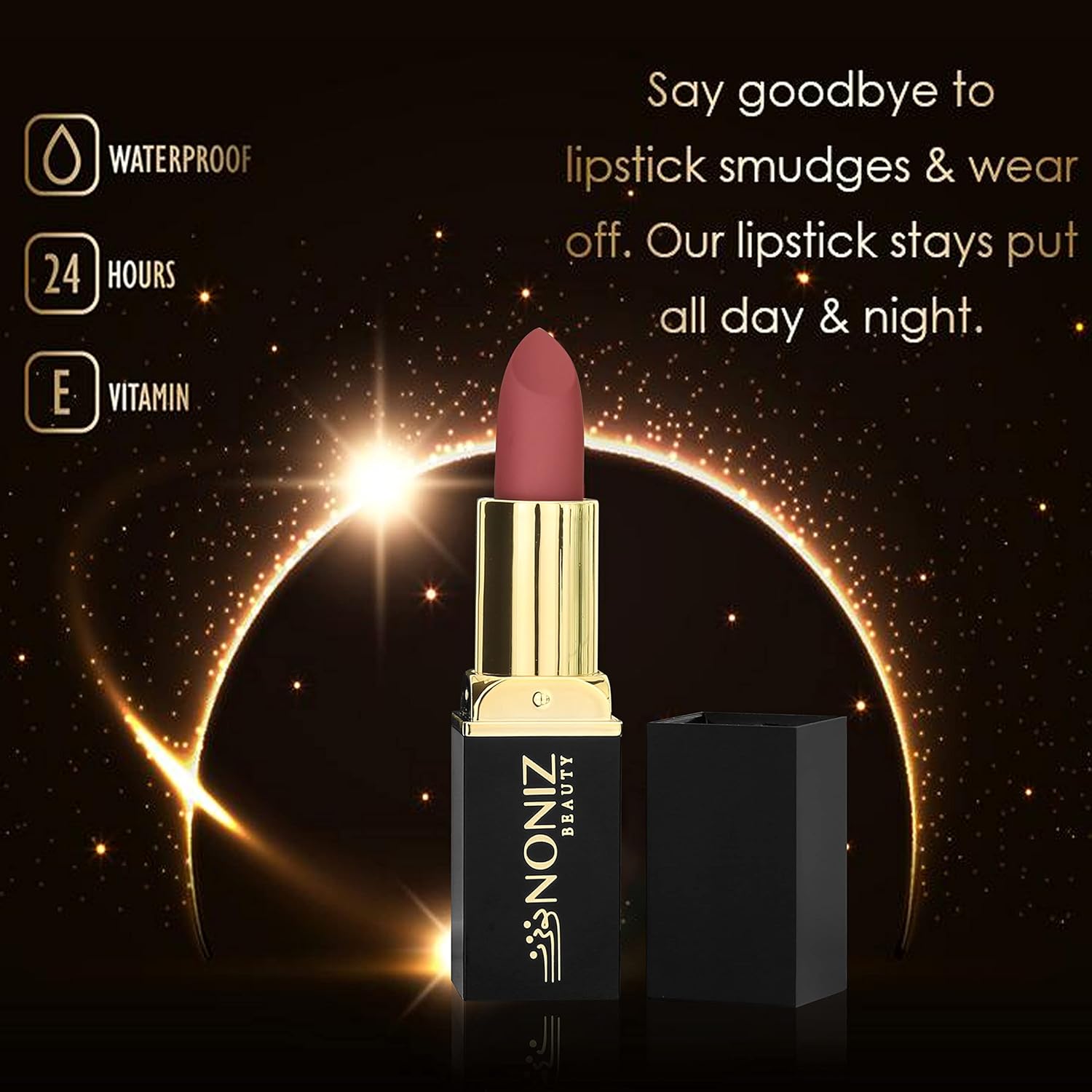 Solid Lipstick Matte Finish - Ultra Creamy Texture 9 Solid Colors Lipstick - Non-Cakey Velvety Lip Makeup (Sandy 04) - View 2 of 5