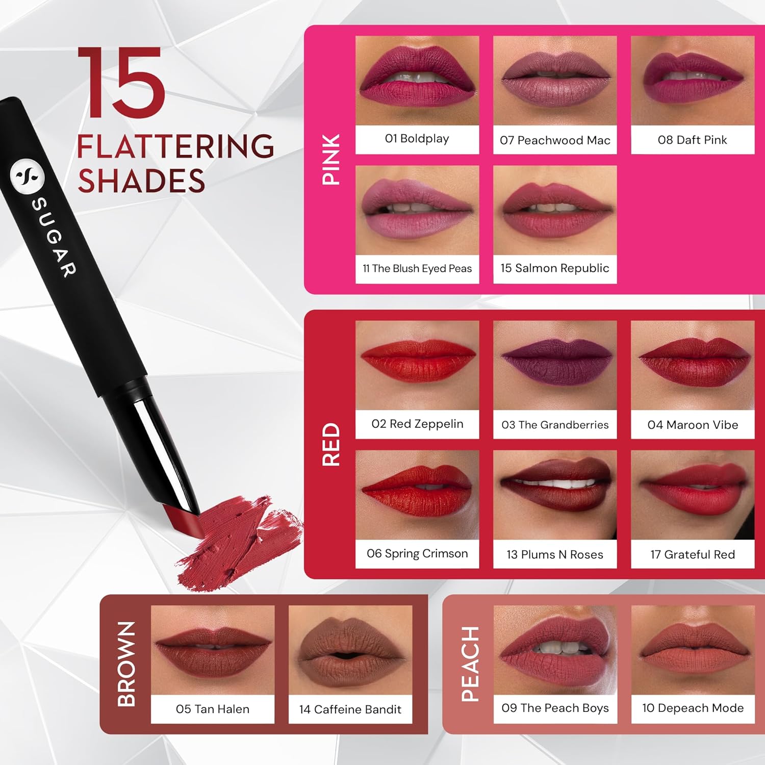 SUGAR Cosmetics Matte Attack Transferproof Lipstick03 The Grandberries (Dark Berry) Moisturiser, Long Lasting, Matte Finish - View 5 of 7