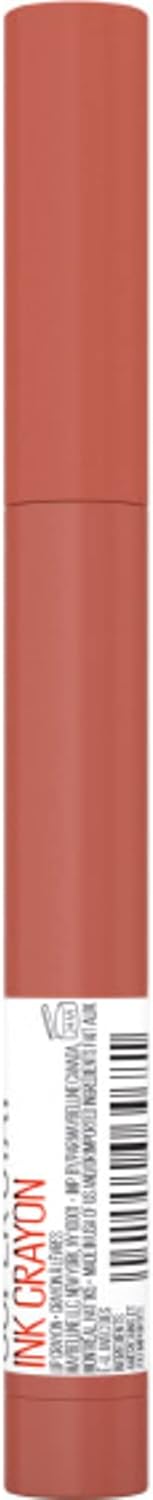 Maybelline New York SuperStay Ink Crayon Matte Long ear & Lasting Lipstick Makeup, With Built-in Sharpener, 160 Stop At Nothing, 0.04 OzW - View 4 of 9