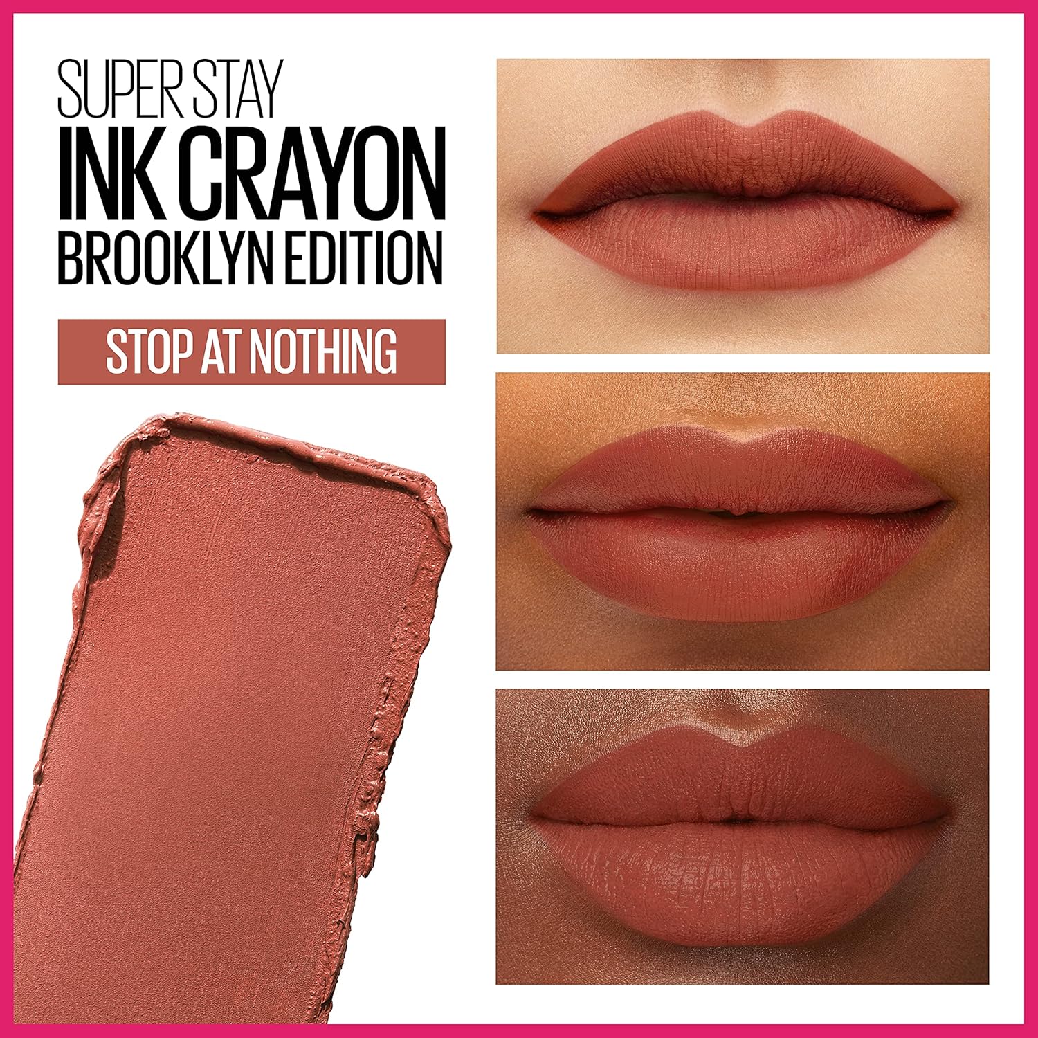 Maybelline New York SuperStay Ink Crayon Matte Long ear & Lasting Lipstick Makeup, With Built-in Sharpener, 160 Stop At Nothing, 0.04 OzW - View 8 of 9
