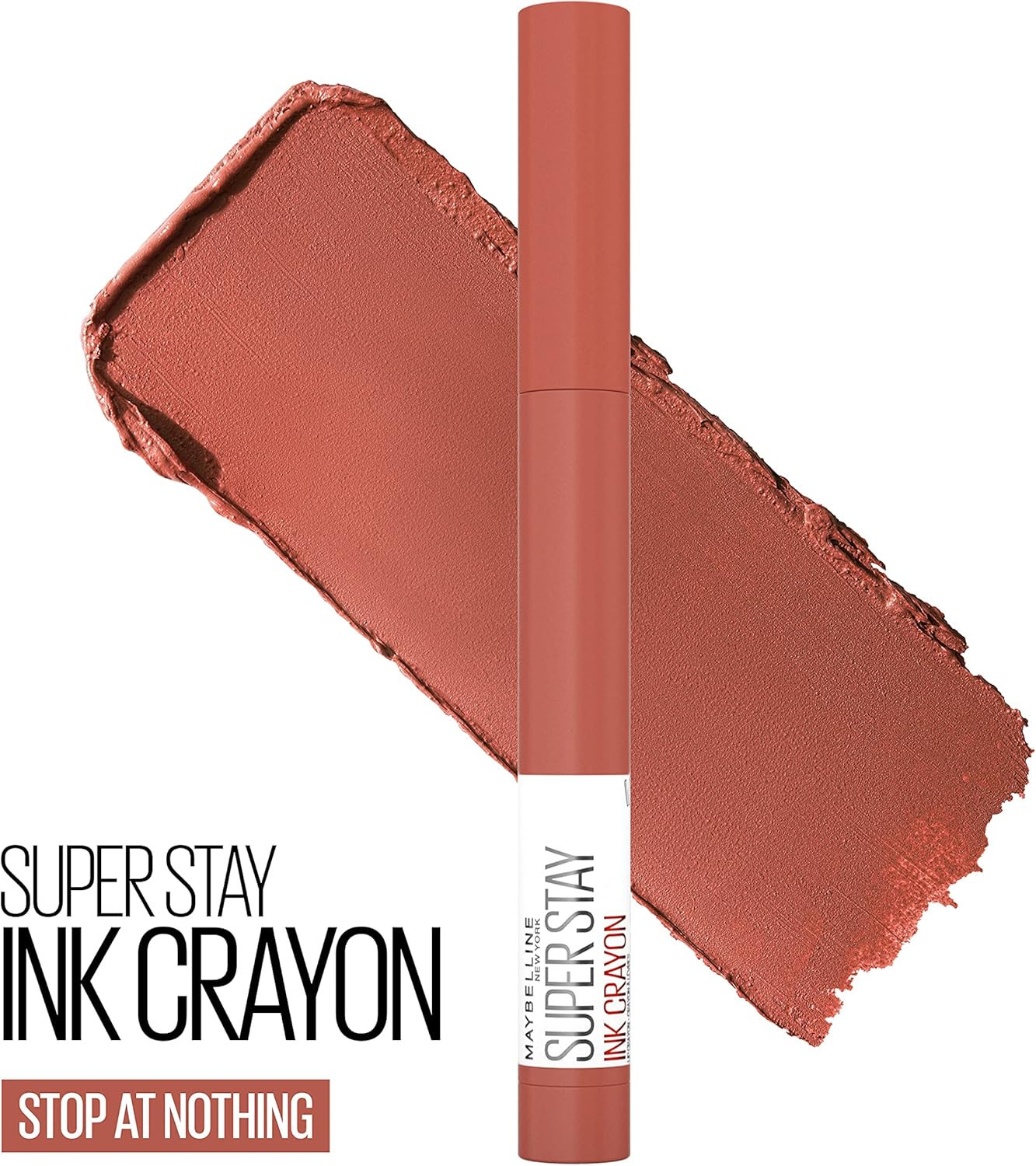 Maybelline New York SuperStay Ink Crayon Matte Long ear & Lasting Lipstick Makeup, With Built-in Sharpener, 160 Stop At Nothing, 0.04 OzW - View 9 of 9