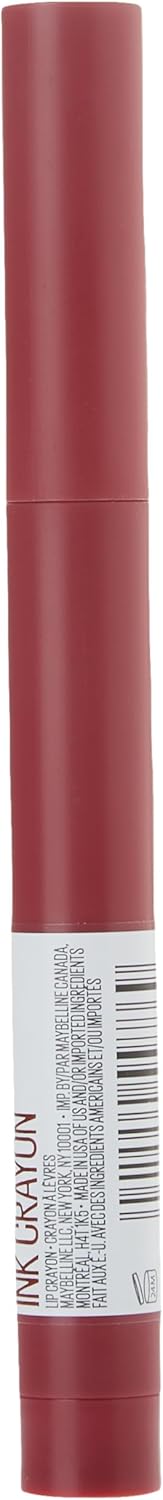 Maybelline New York Super Stay Ink Crayon Lipstick Makeup, Precision Tip Matte Lip Crayon with Built-in Sharpener, Longwear Up To 8Hrs, Accept A Dare, Wine Pink, 1 Count - View 7 of 9