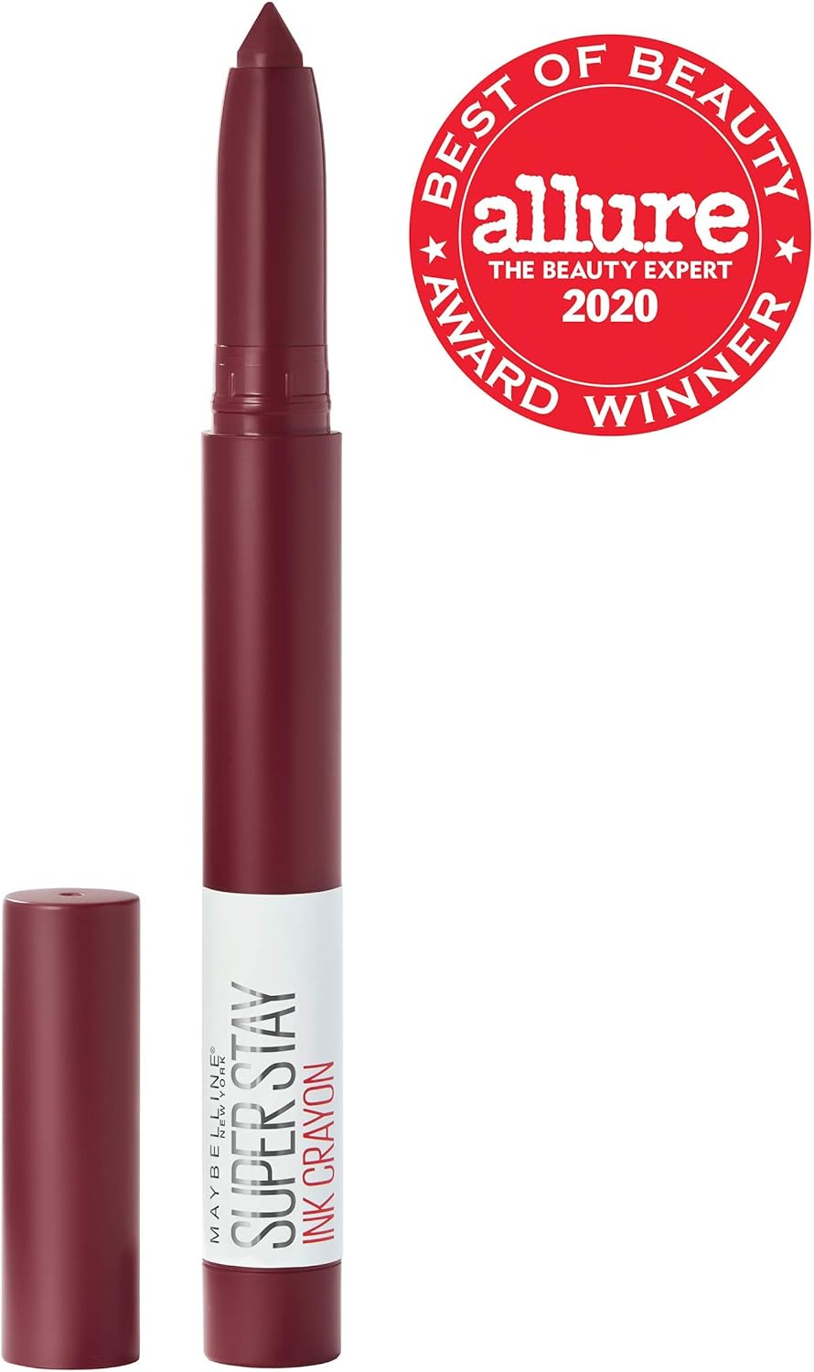 Maybelline Super Stay Ink Crayon Lipstick Makeup, Precision Tip Matte Lip Crayon with Built-in Sharpener, Longwear Up To 8Hrs, Settle For More, Berry Wine Purple, 1 Count - View 9 of 9