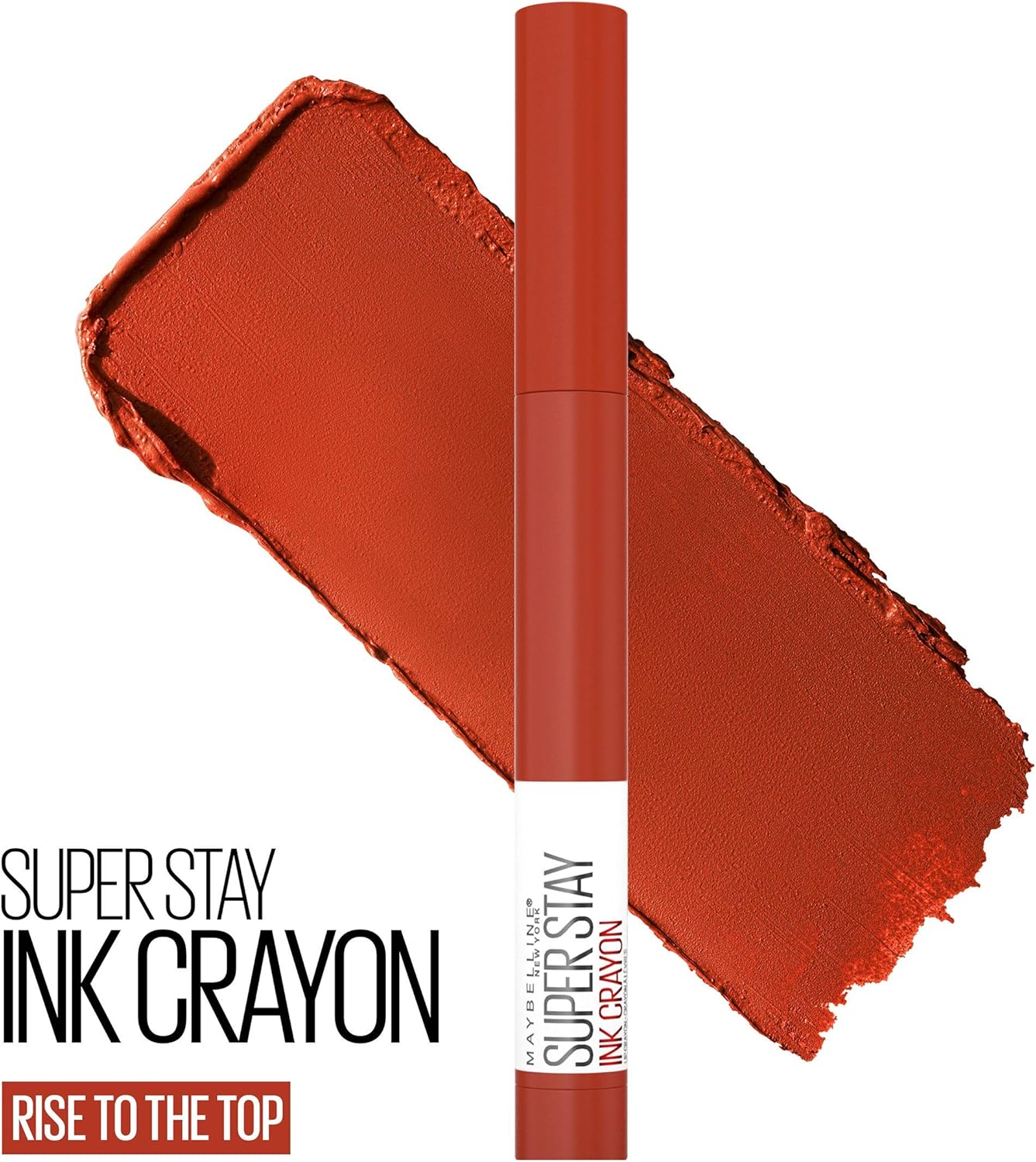 Maybelline New York (110 RISE TO THE TOP) - SuperStay Ink Crayon Matte Longwear Lipstick With Built-in Sharpener, Rise To The Top, 1.18ml - View 5 of 6