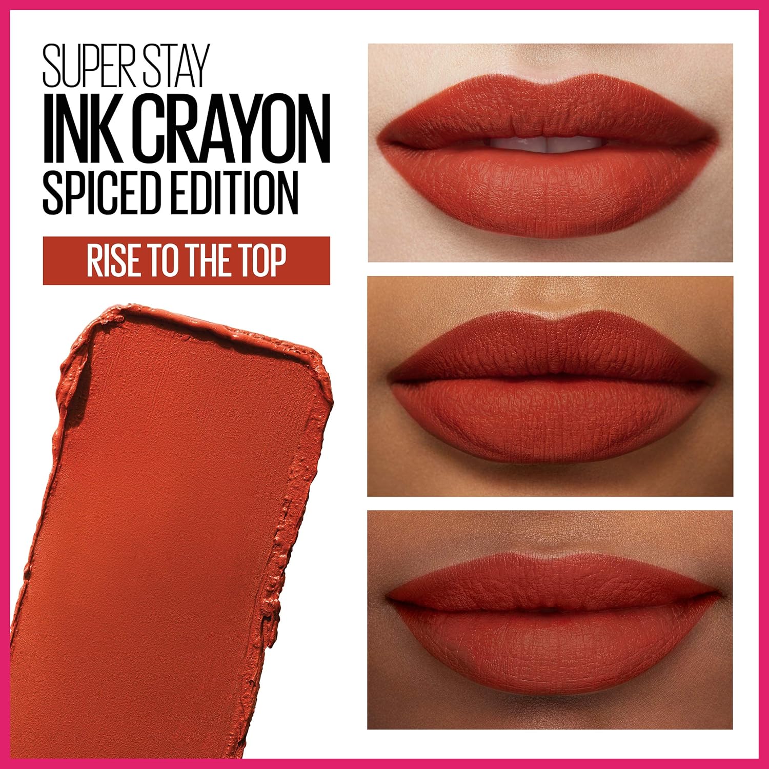 Maybelline New York (110 RISE TO THE TOP) - SuperStay Ink Crayon Matte Longwear Lipstick With Built-in Sharpener, Rise To The Top, 1.18ml - View 6 of 6