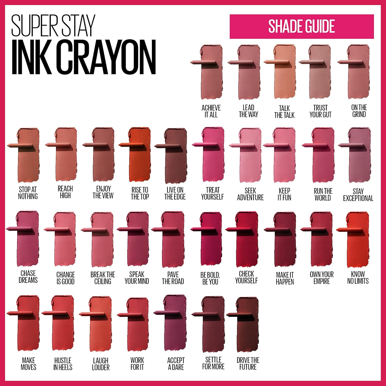 Maybelline New York Maybelline SuperStay Ink Crayon Matte Longwear Lipstick With Built-in Sharpener, Know No Limits, 0.04 Ounce - View 3 of 6