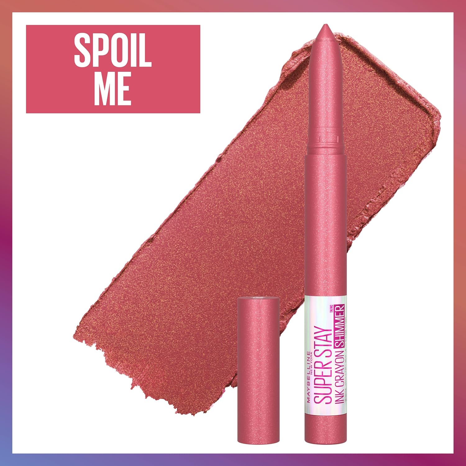 Maybelline Super Stay Ink Crayon Matte Longwear Lipstick Makeup, Long Lasting Matte Lipstick with Built-In Sharpener, Limited Edition Birthday Collection, Spoil Me, 0.04 Ounce (Pack of 1) - View 7 of 7