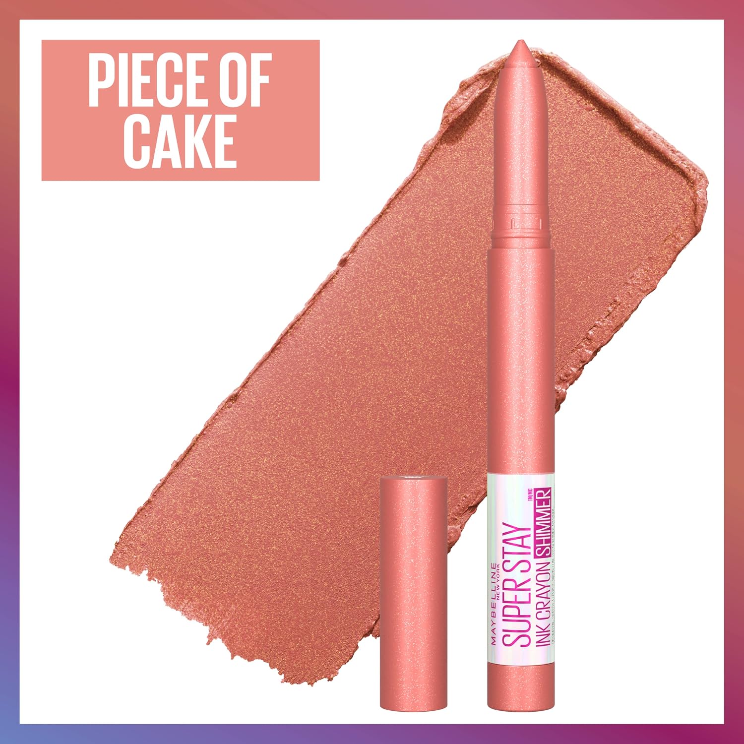 MAYBELLINE New York Super Stay Ink Crayon Matte Longwear Lipstick Makeup, Long Lasting Matte Lipstick with Built-In Sharpener, Limited Edition Birthday Collection, Piece of Cake, 0.04 oz - View 8 of 8