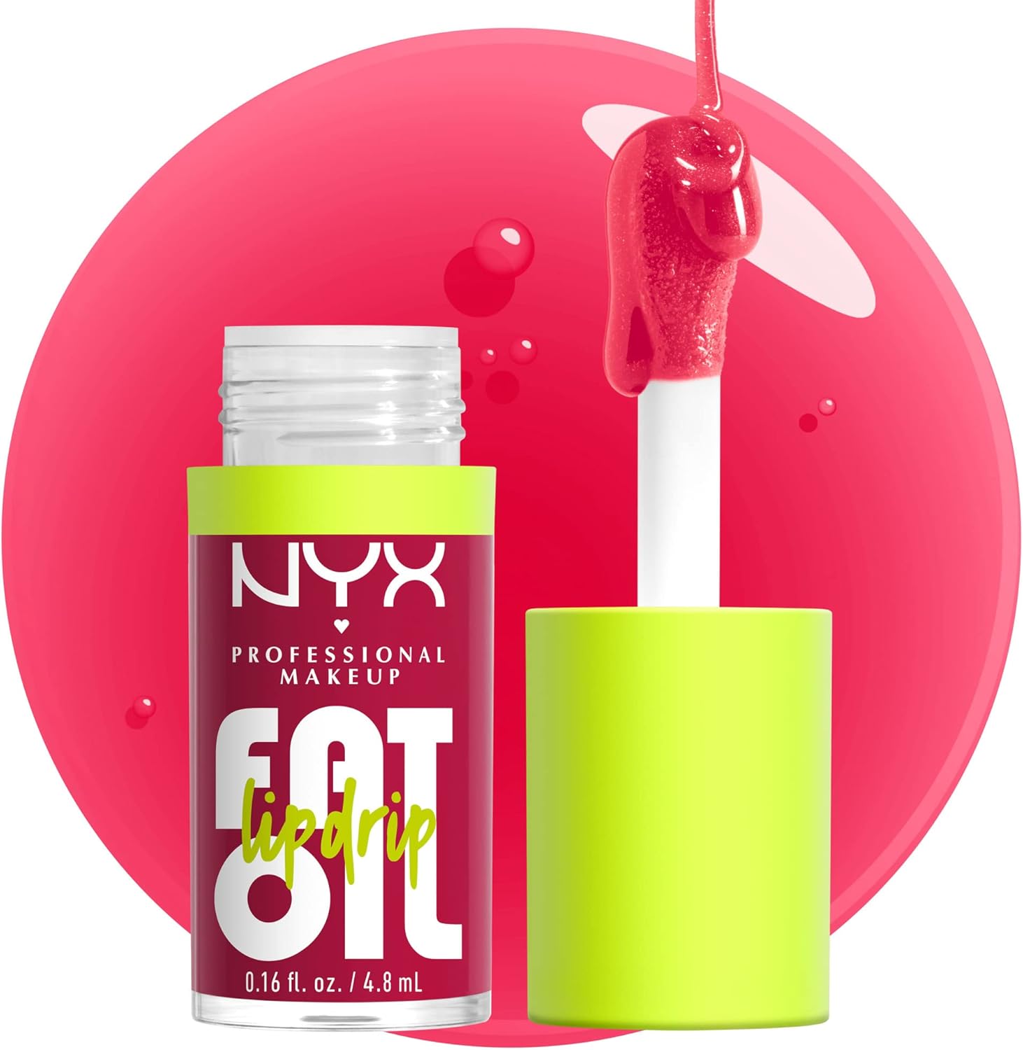 NYX PROFESSIONAL MAKEUP Fat Oil Lip Drip, Moisturizing, Shiny, Vegan Tinted Lip Gloss, Non-Sticky Finish, 12H Hydration, Squalane, Raspberry and Cloudberry Oils - Newsfeed (Rose Nude) - View 2 of 6
