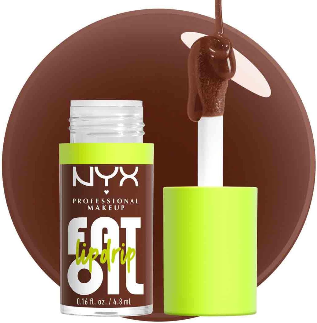 NYX PROFESSIONAL MAKEUP Fat Oil Lip Drip, Moisturizing, Shiny, Vegan Tinted Lip Gloss, Non-Sticky Finish, 12H Hydration, Squalane, Raspberry and Cloudberry Oils - LIVIN THE CREAM - View 2 of 4