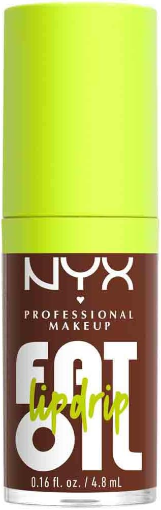 NYX PROFESSIONAL MAKEUP Fat Oil Lip Drip, Moisturizing, Shiny, Vegan Tinted Lip Gloss, Non-Sticky Finish, 12H Hydration, Squalane, Raspberry and Cloudberry Oils - LIVIN THE CREAM - View 4 of 4