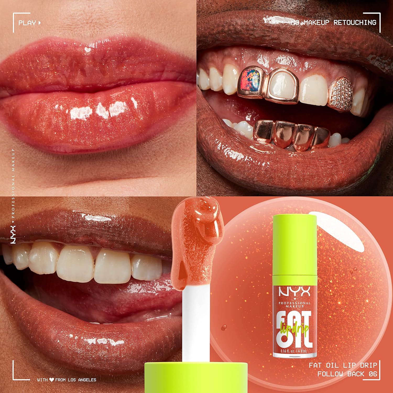 NYX PROFESSIONAL MAKEUP Fat Oil Lip Drip, Moisturizing, Shiny, Vegan Tinted Lip Gloss, Non-Sticky Finish, 12H Hydration, Squalane, Raspberry and Cloudberry Oils - FOLLOW BACK - View 6 of 7