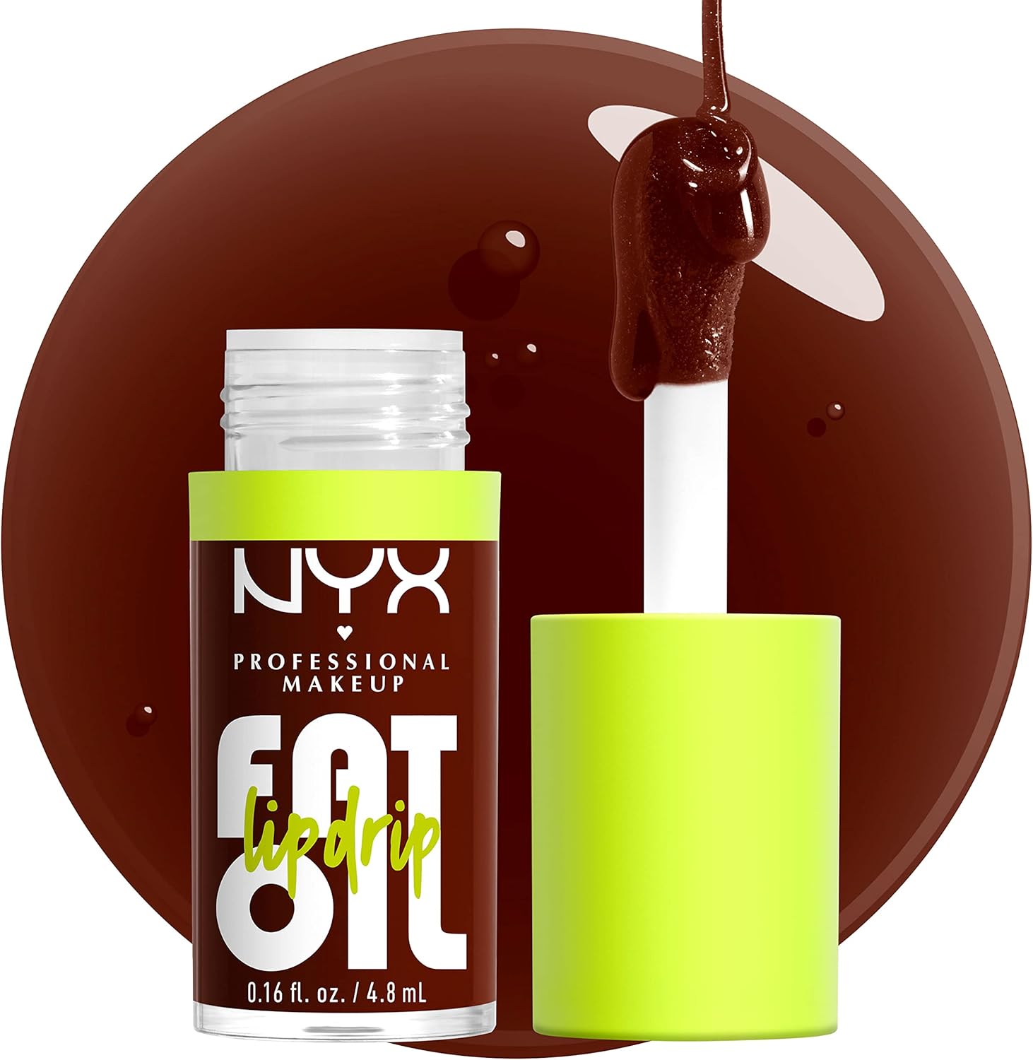 NYX PROFESSIONAL MAKEUP Fat Oil Lip Drip, Moisturizing, Shiny, Vegan Tinted Lip Gloss, Non-Sticky Finish, 12H Hydration, Squalane, Raspberry and Cloudberry Oils - STATUS UPDATE - View 2 of 9