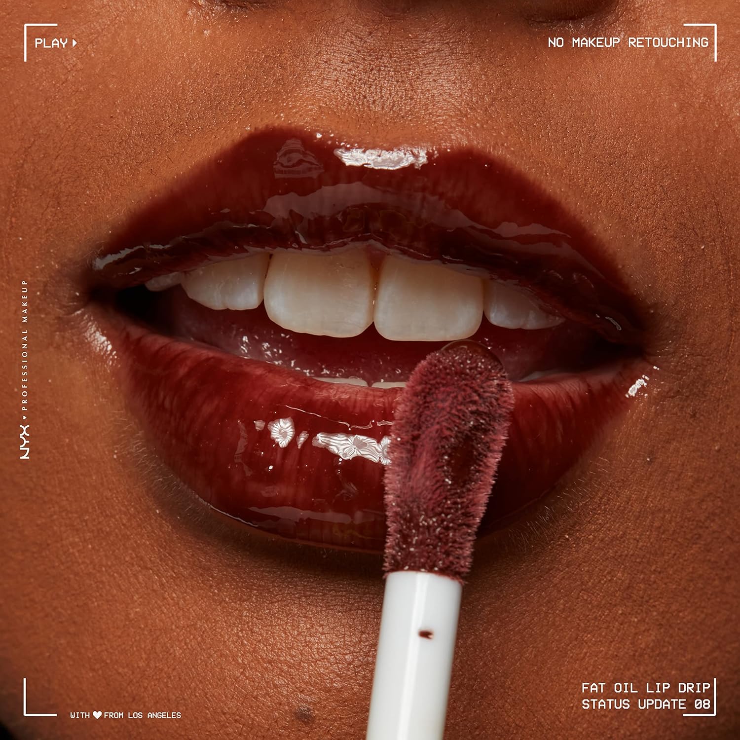 NYX PROFESSIONAL MAKEUP Fat Oil Lip Drip, Moisturizing, Shiny, Vegan Tinted Lip Gloss, Non-Sticky Finish, 12H Hydration, Squalane, Raspberry and Cloudberry Oils - STATUS UPDATE - View 3 of 9