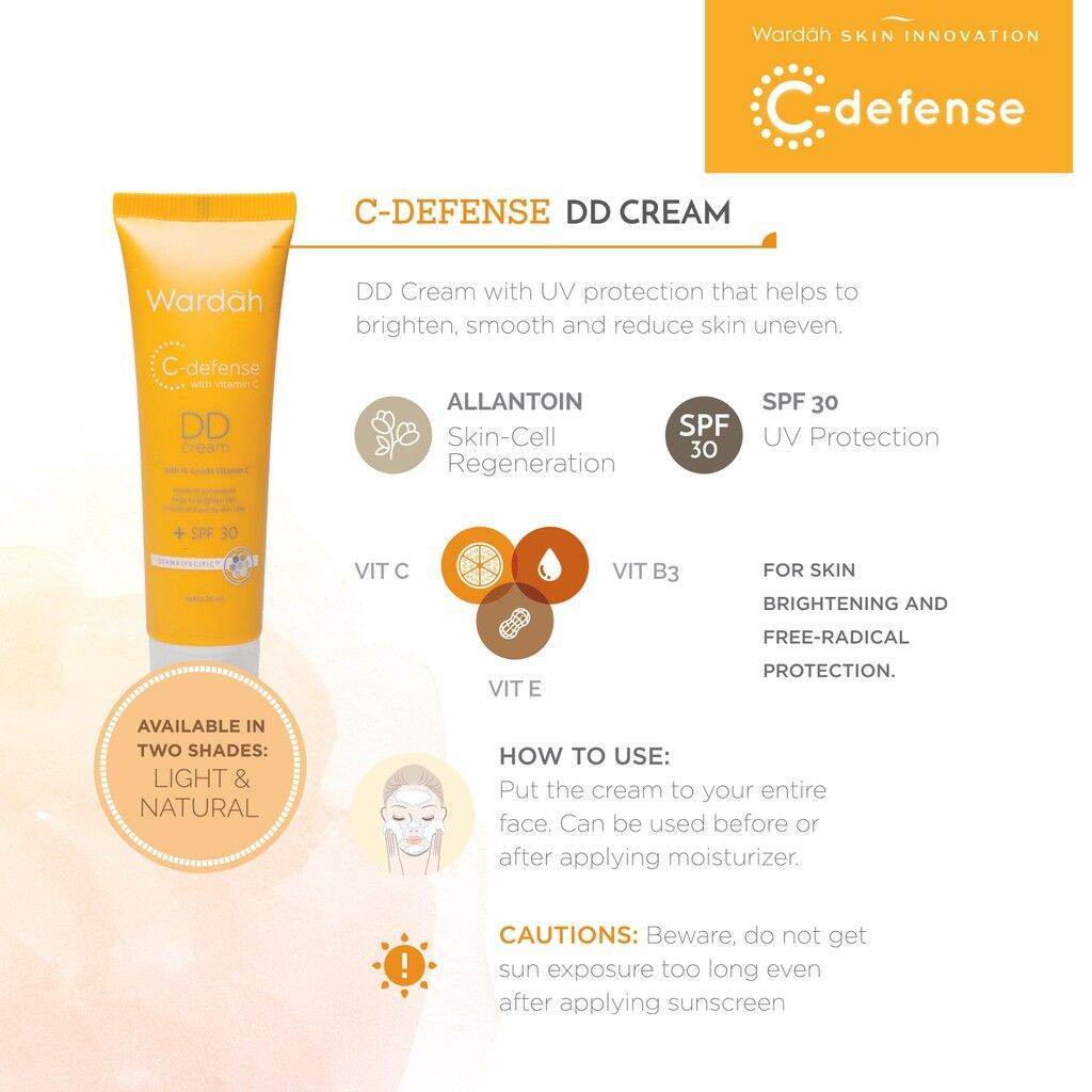 Wardah C-Defense DD Cream SPF30/PA+++ 20ml(FROM MALAYSIA) - View 2 of 3