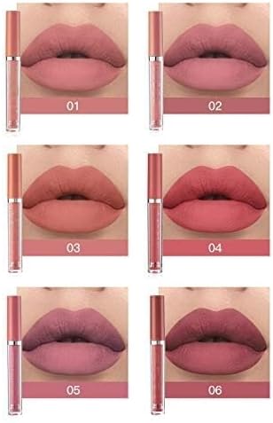  Matte Liquid Lipstick Set, Non-Stick Cup Not Fade Matte Lipstick, Highly Pigment Velvety Nude Liquid Lipstick, Long Lasting Waterproof Liquid Lipstick - View 6 of 6