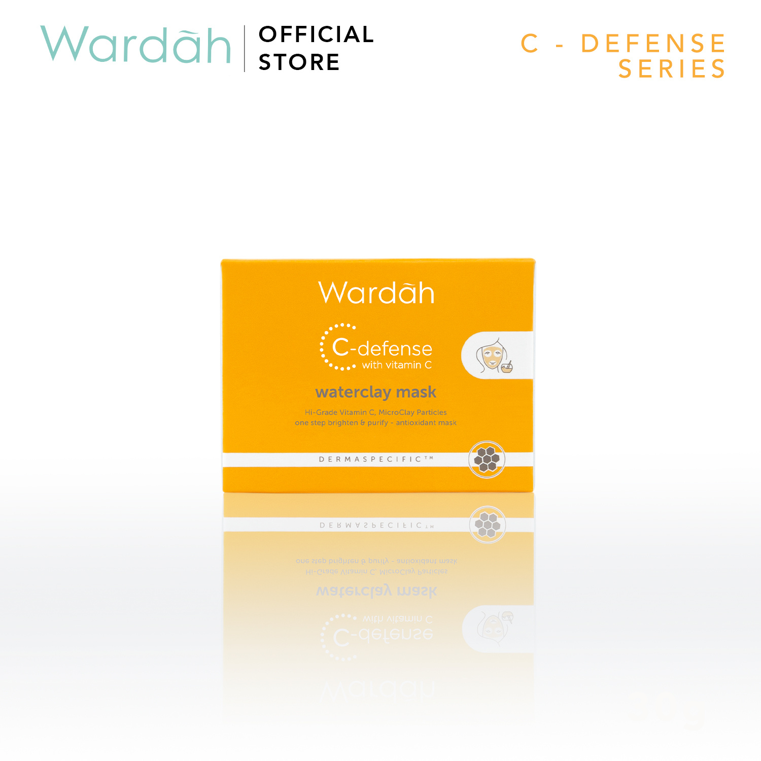 Wardah C-Defense Waterclay Mask (30g)(from malaysia) - View 2 of 3