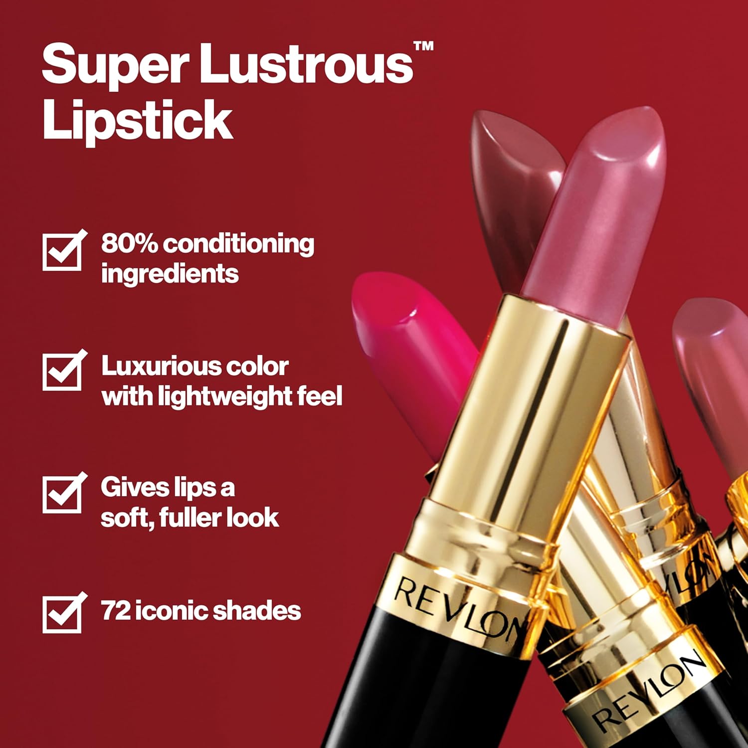 REVLON (Dramatic) - Super Lustrous Lipstick with Vitamin E and Avocado Oil, Cream Lipstick in Purple, 770 Dramatic - View 7 of 9