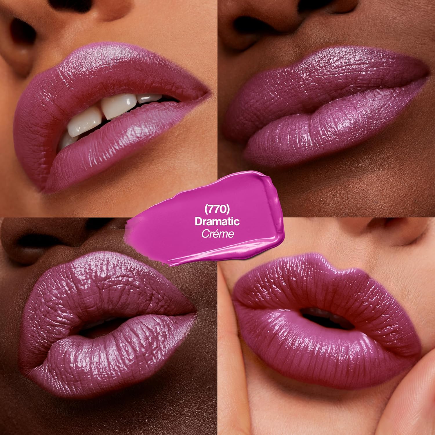 REVLON (Dramatic) - Super Lustrous Lipstick with Vitamin E and Avocado Oil, Cream Lipstick in Purple, 770 Dramatic - View 9 of 9
