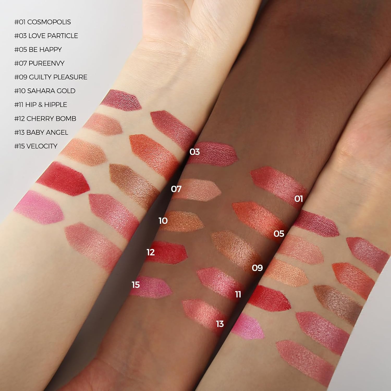Anglicolor Glitter Metallic Pink Purple Lipstick,High Impact Lipcolor,Lightweight Hydrating Formula Smooth and Non-Sticky,Rose Lipstick For Women,Full-Coverage Lip Makeup (01 COSMOPOLIS) - View 3 of 6