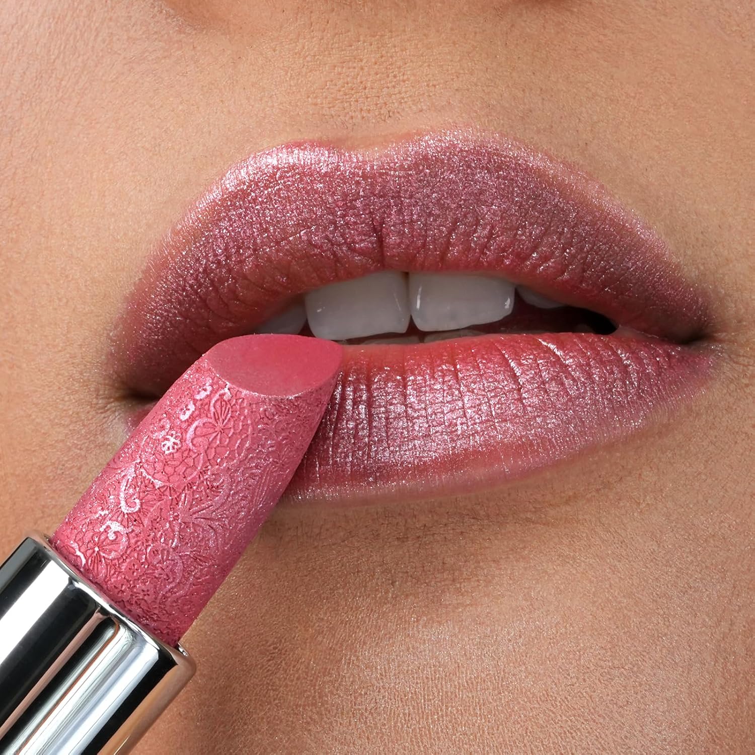 Anglicolor Metallic Glitter Black Lipstick,High Impact Shimmer Lipcolor,Long-Lasting Moisturising,Lightweight Hydrating Creamy Formula Smooth and Non-Sticky,Lipstick For Women (08 MYSTICISM) - View 6 of 6