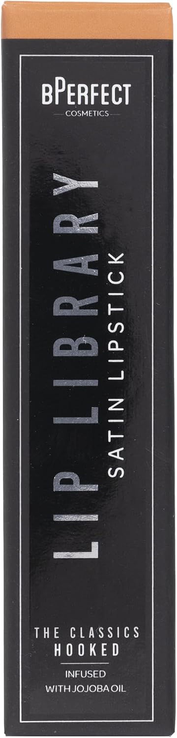 BPerfect Lip Library Lipstick – Long Lasting Satin Lipstick Infused with Jojoba Oil, Shade Hooked (Warm Brown Nude) - View 2 of 2