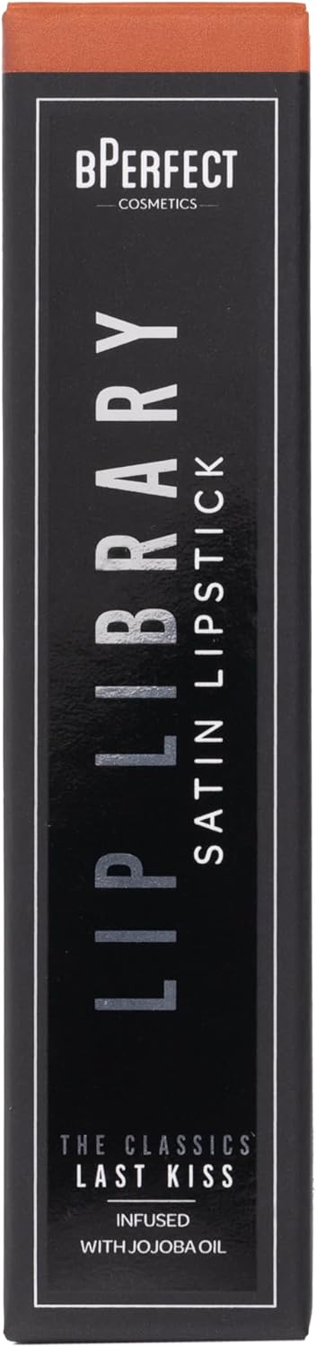 BPerfect Lip Library Lipstick – Long Lasting Satin Lipstick Infused with Jojoba Oil, Shade Last Kiss (Warm Chocolate Brown) - View 2 of 2