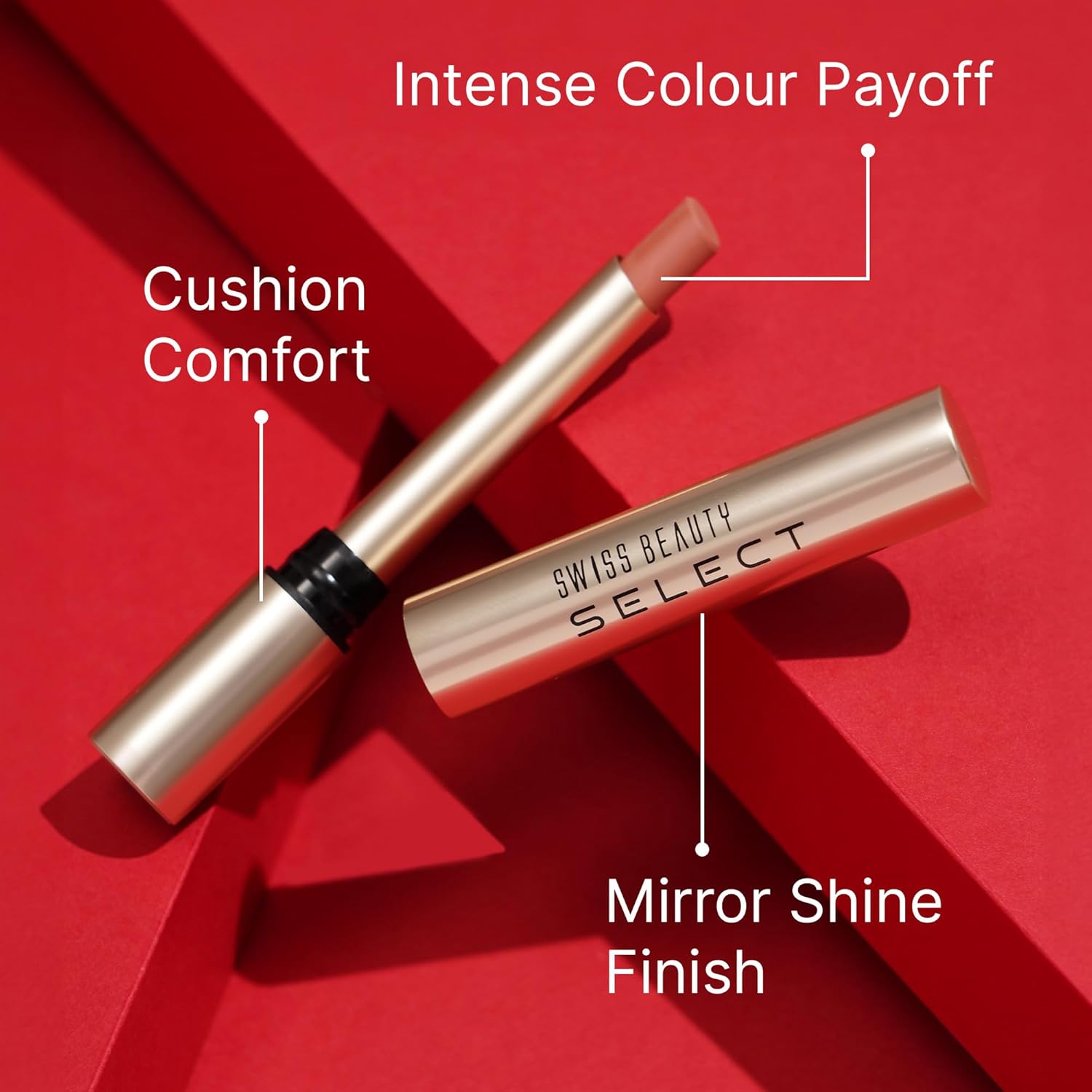Swiss Beauty Select High On Shine Creamy Lipstick | With Mirror-shine finish | Enriched with Vitamin E | Shade- Admirer Plum, 1g | - View 8 of 8