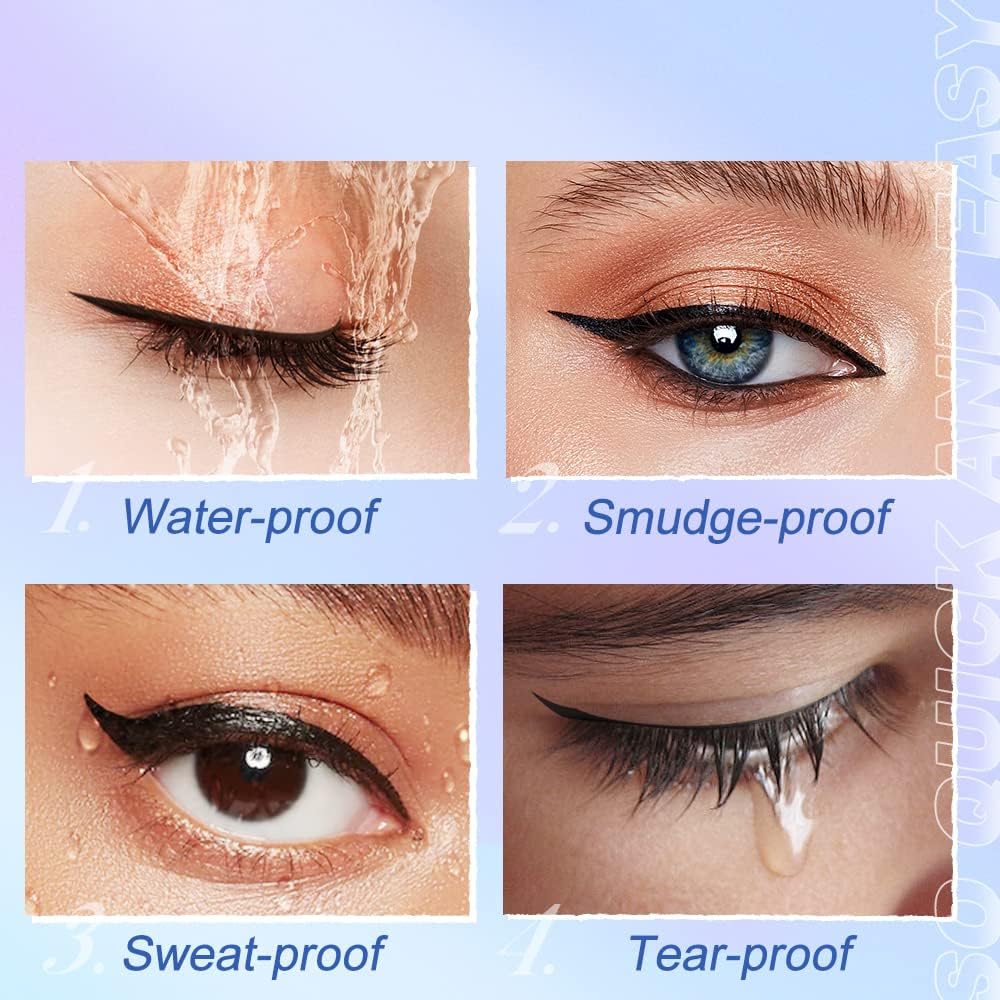 SACE LADY Eyeliner Stamp, Black Cat Eye Liner Make Up Waterproof Long Lasting Smudge-Proof High Pigmented Natural Eyes Makeup - View 4 of 8