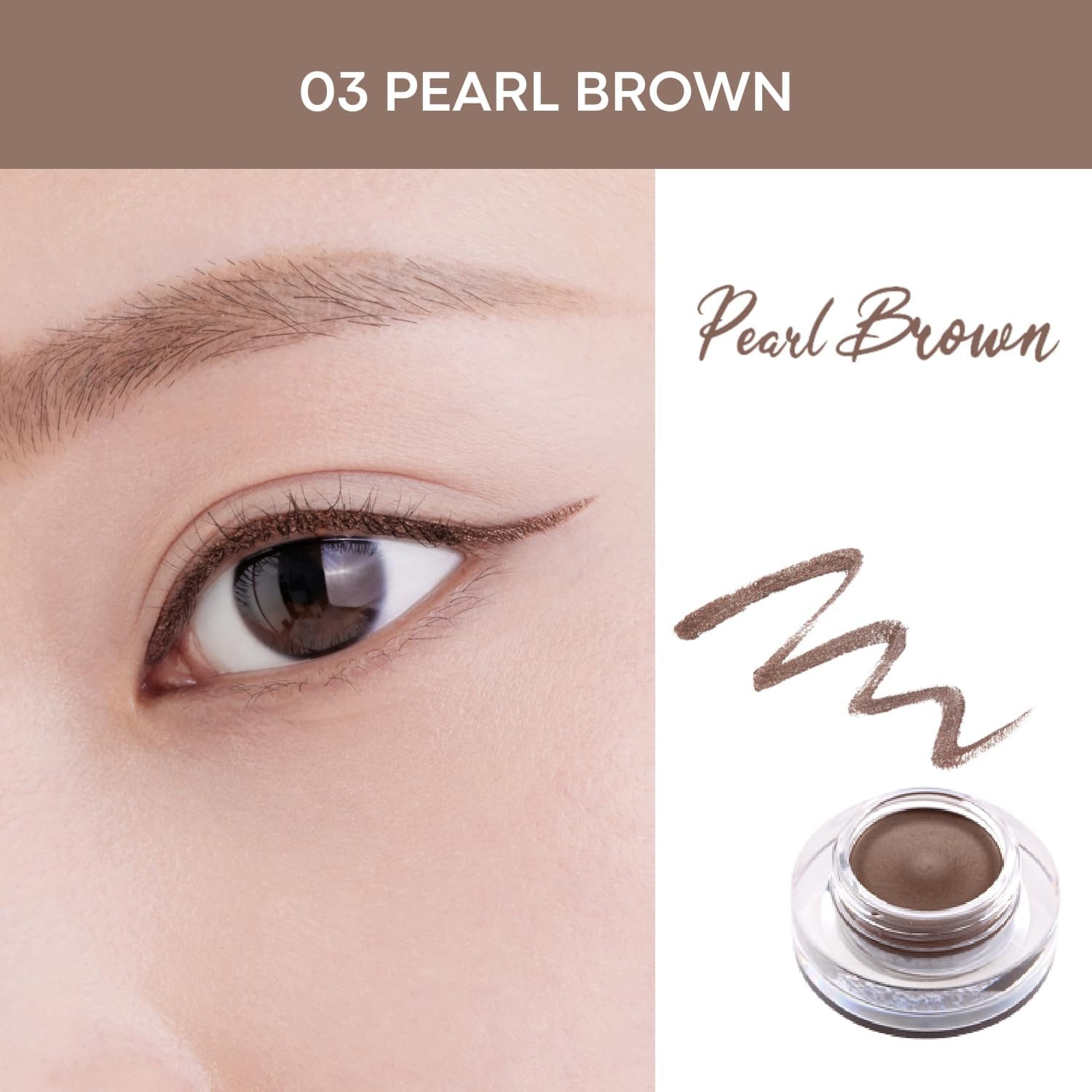 TONYMOLY Back Gel Eyeliner Z3, Pearl Brown – Smudge-Proof & Waterproof Eyeliner, K-beauty 4g - View 2 of 8