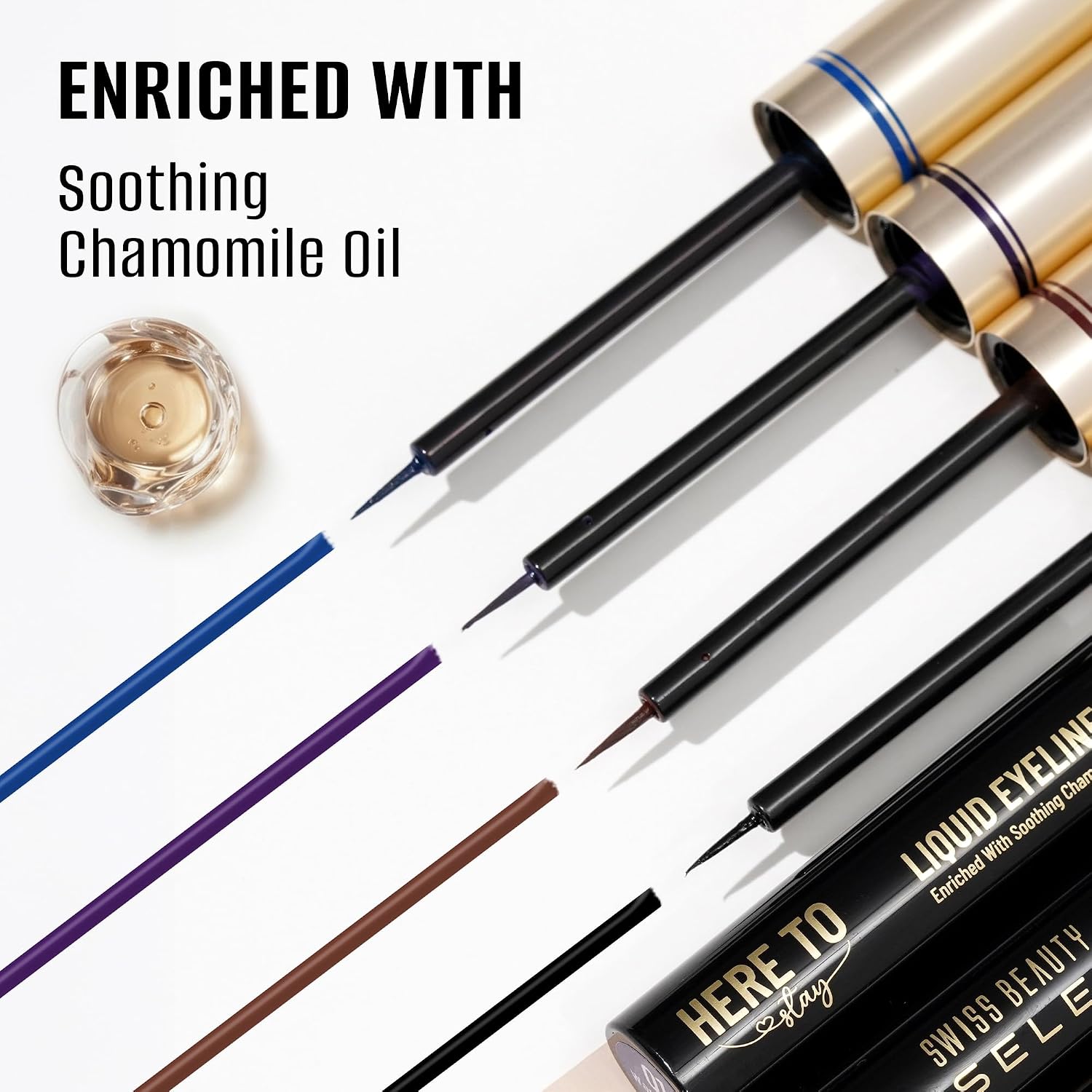 SWISS BEAUTY Select Here To Stay Semi-Matte Liquid Waterproof Eyeliner | With Precise & Pointed Tip | Smudge-Proof, Transfer- Proof | Shade- Infinite Purple| 3ml | - View 3 of 5