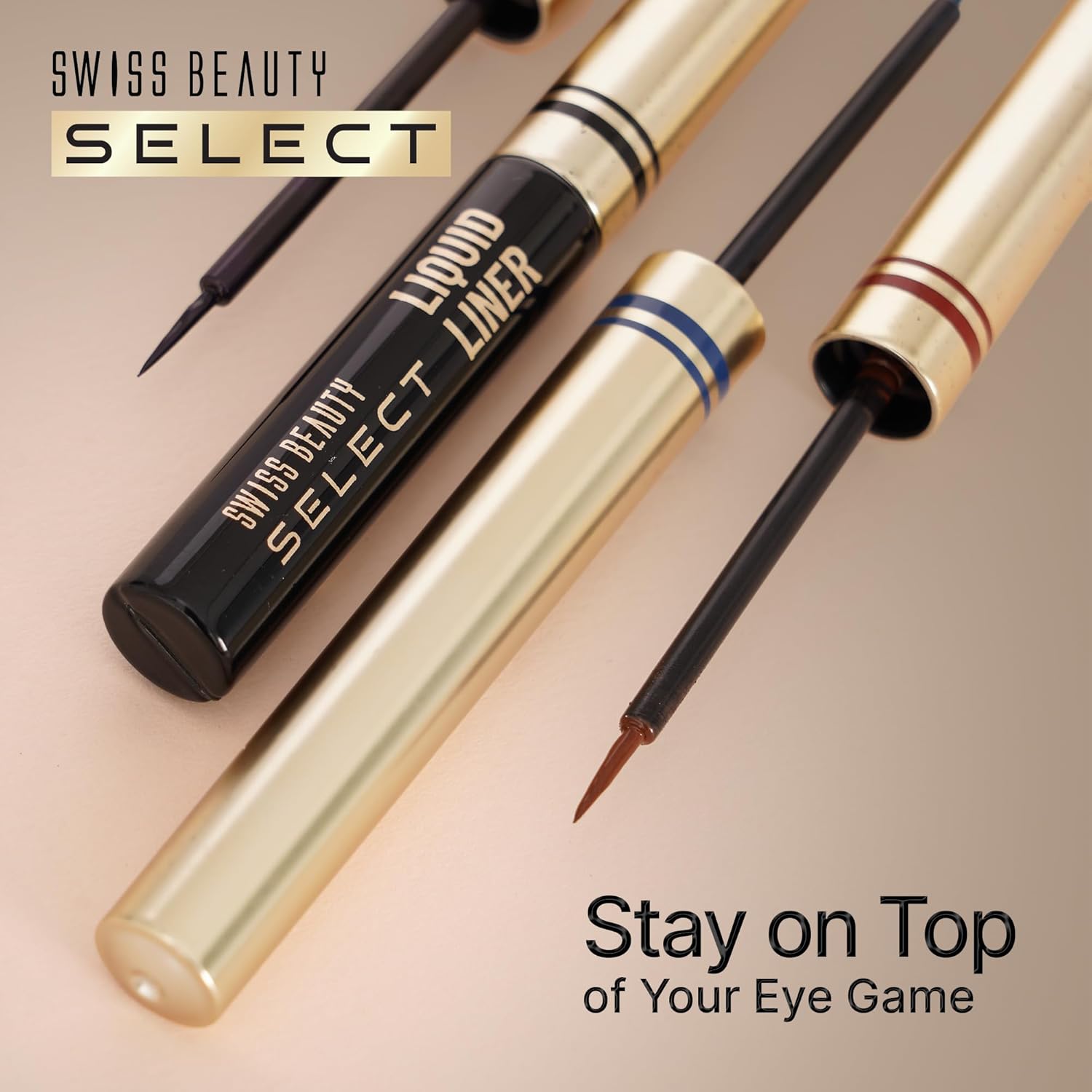 SWISS BEAUTY Select Here To Stay Semi-Matte Liquid Waterproof Eyeliner | With Precise & Pointed Tip | Smudge-Proof, Transfer- Proof | Shade- Wanderlust Blue| 3ml | - View 2 of 7