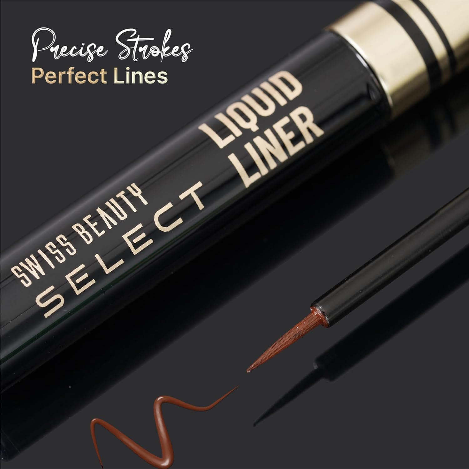 SWISS BEAUTY Select Here To Stay Semi-Matte Liquid Waterproof Eyeliner | With Precise & Pointed Tip | Smudge-Proof, Transfer- Proof | Shade- Wanderlust Blue| 3ml | - View 7 of 7