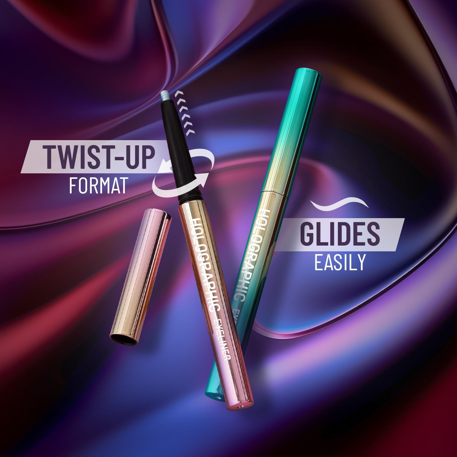 SWISS BEAUTY Holographic Shimmery Pencil Eyeliner – Waterproof, Smudge-Proof & Long-Lasting Creamy Formula with Multichrome Effect, Easy Glide, Shade: Coloured Earth, 0.2 g - View 6 of 8