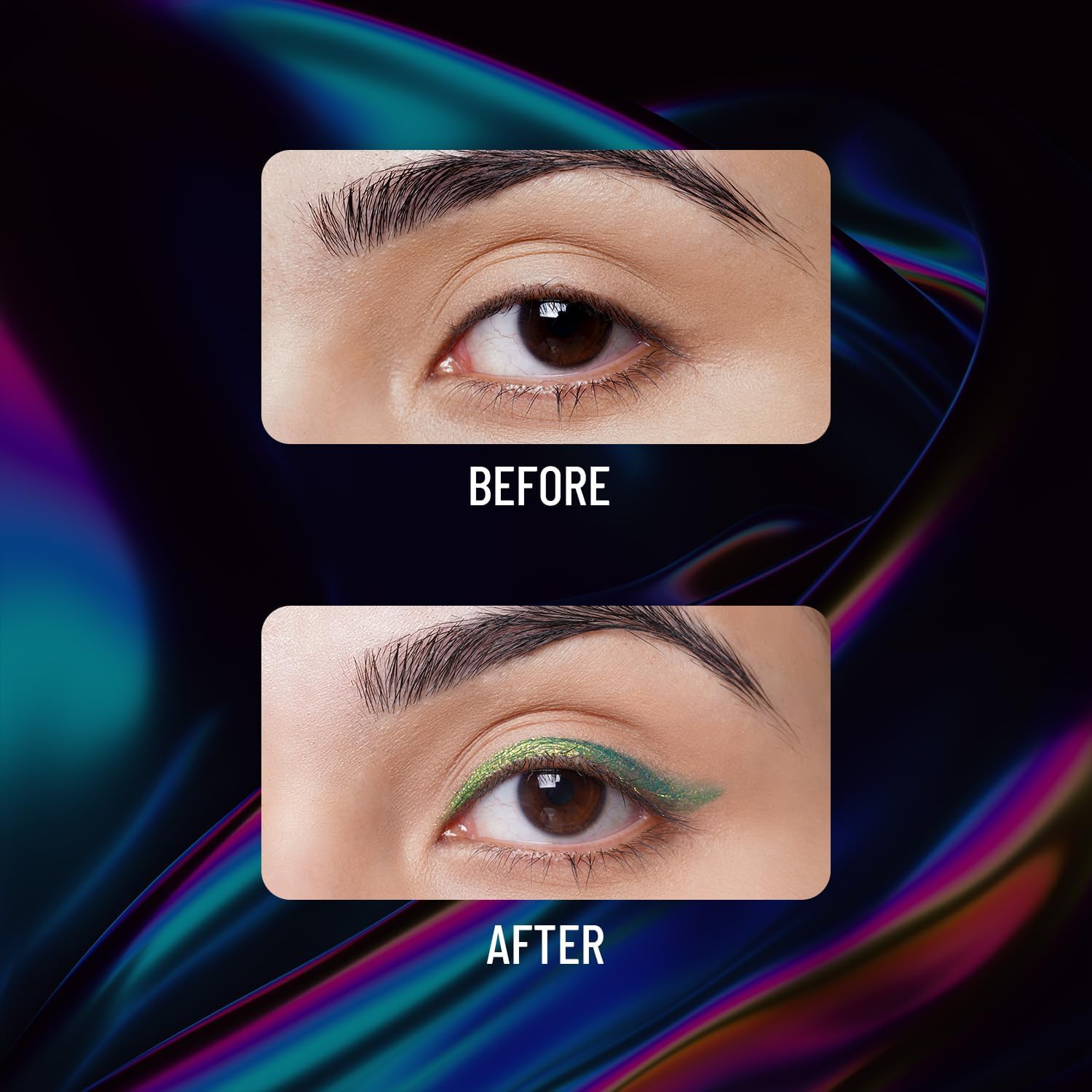 SWISS BEAUTY Holographic Shimmery Pencil Eyeliner – Waterproof, Smudge-Proof & Long-Lasting Creamy Formula with Multichrome Effect, Easy Glide, Shade: Milky Way, 0.2 g - View 3 of 8